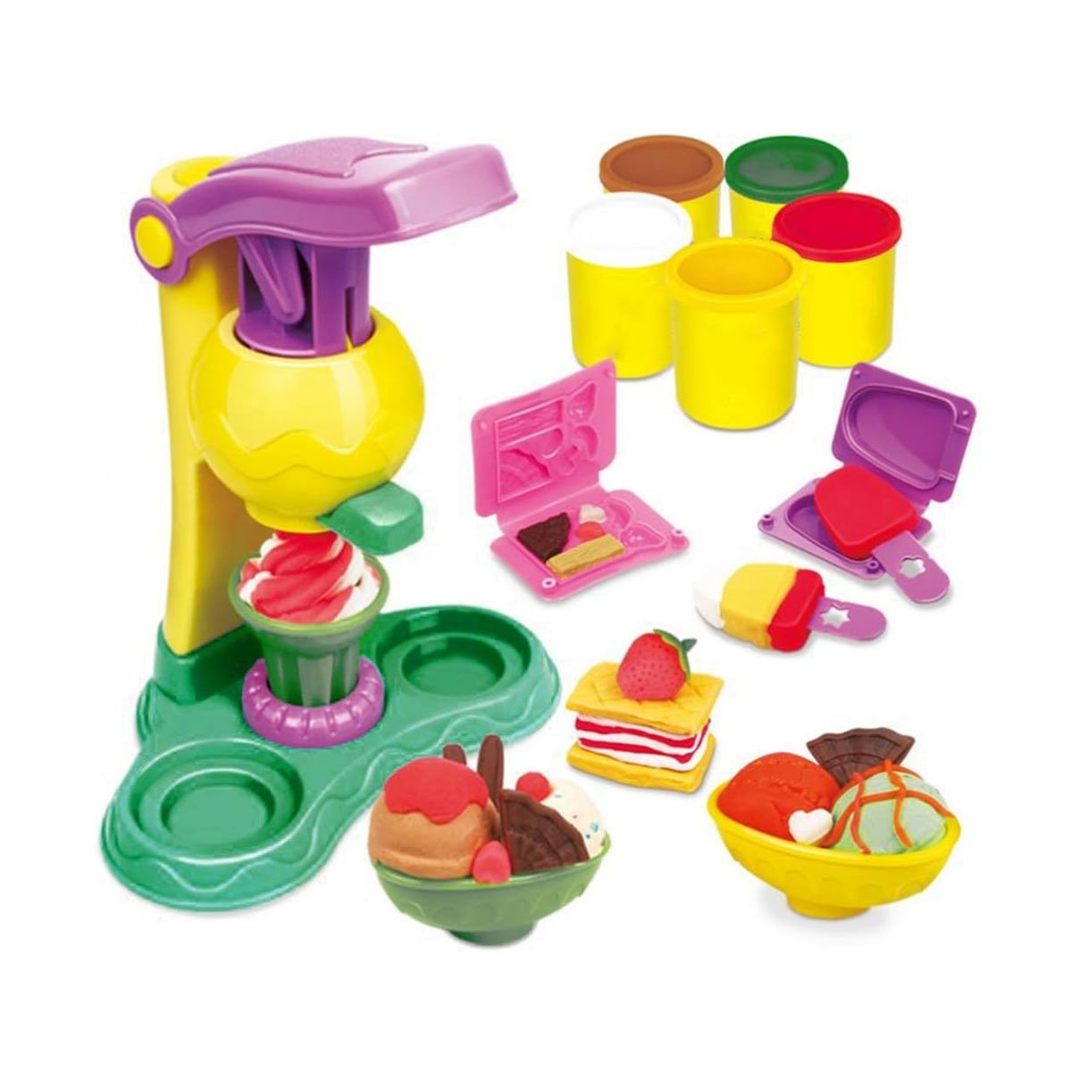 PACK2 PLASTILINA HELADERA EN CAJA VERDE Y+REGALO STICKERS - 3