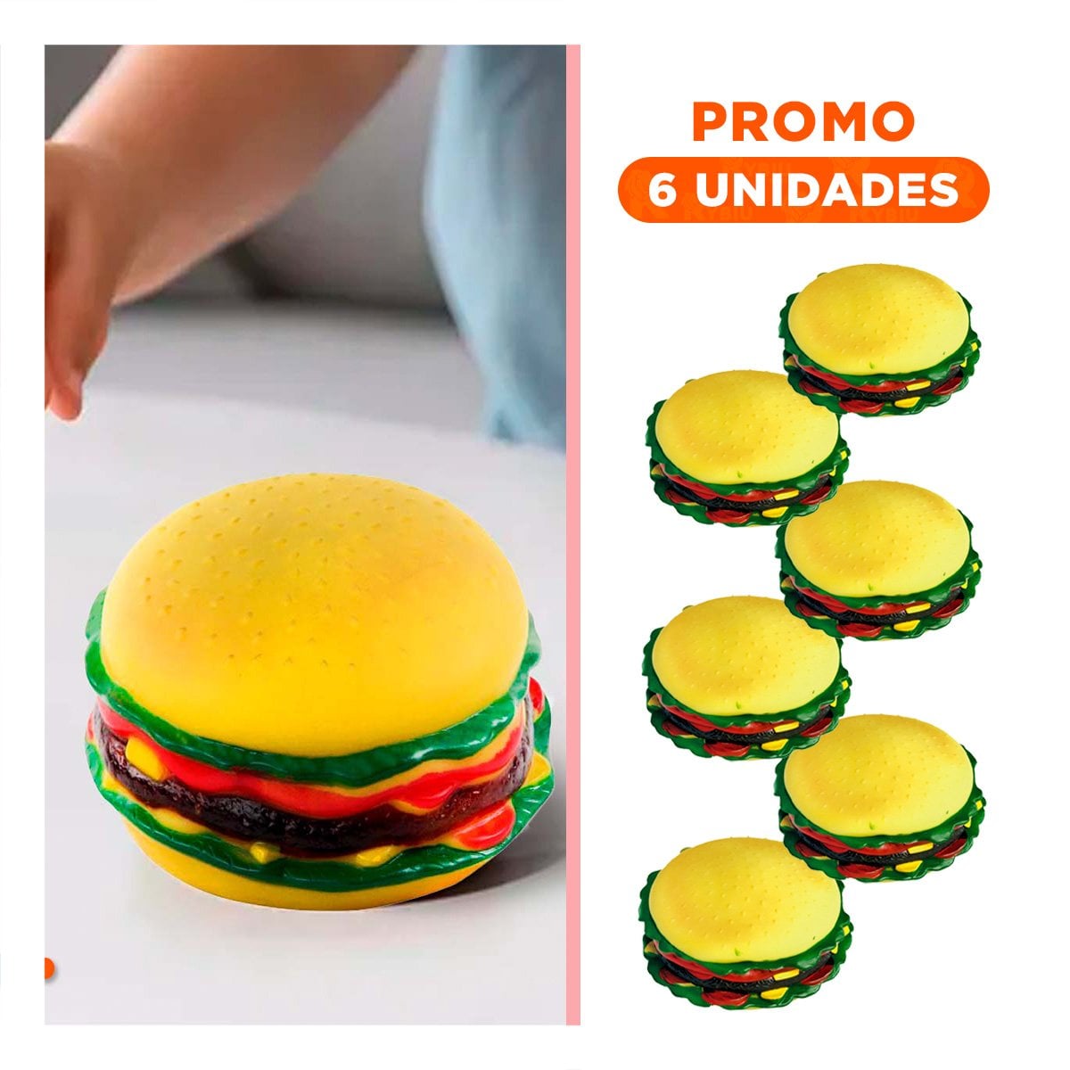 PACK6 FORMATO LUDICO HAMBURGUESA PARA JUEGO CREATIVO - 1