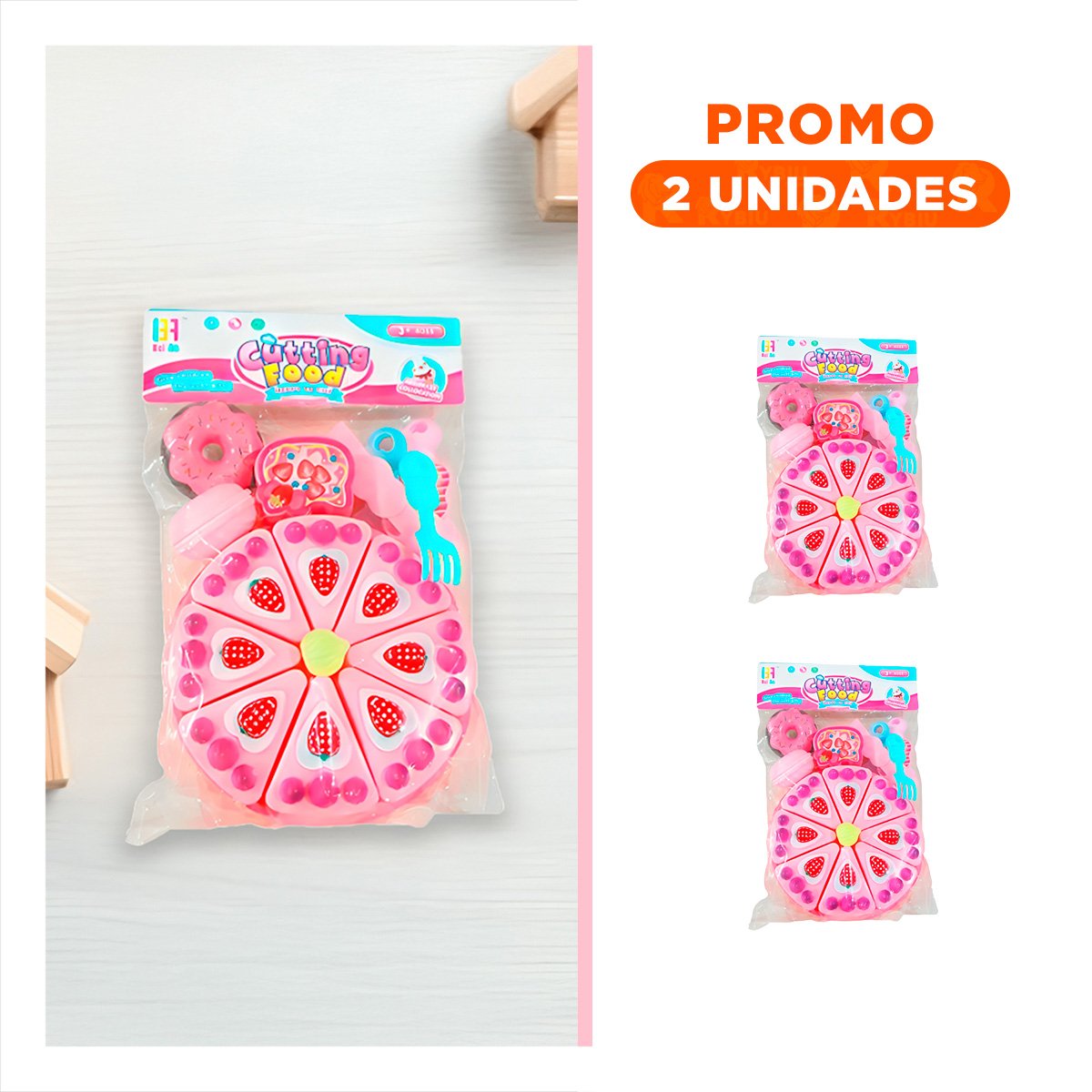 PACK2 SET RECREATIVO DE PASTEL PARA CORTAR PARA ACTIVIDADES EN CASA - 1