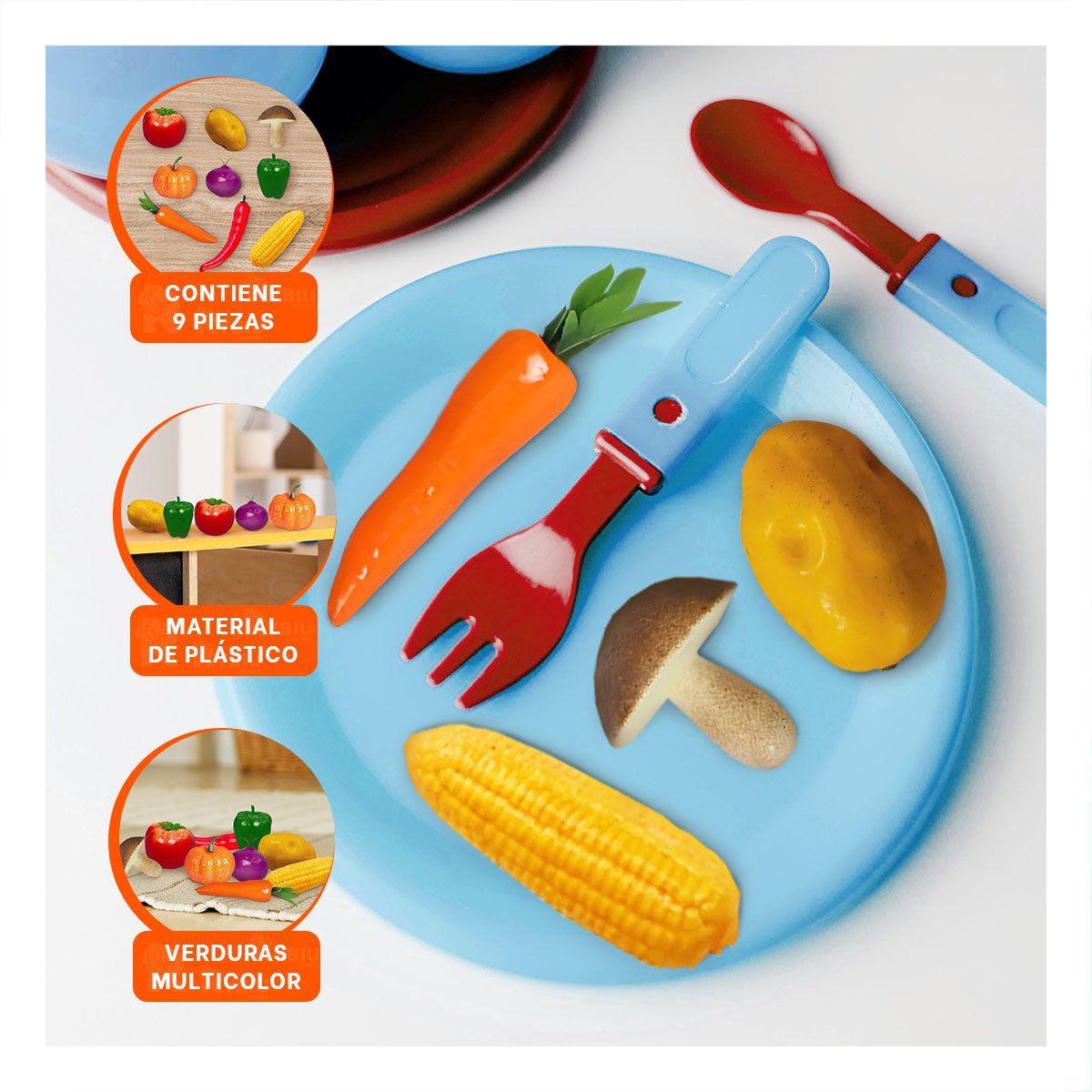JUGUETE VERDURAL PARA NINOS EN MULTICOLOR Y+LIGAS DE REGALO - 2