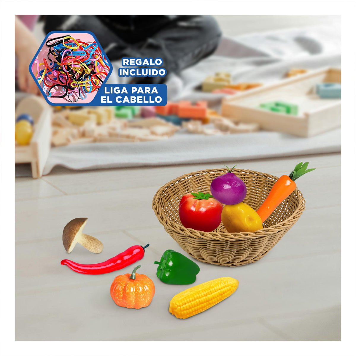 JUGUETE VERDURAL PARA NINOS EN MULTICOLOR Y+LIGAS DE REGALO - 5