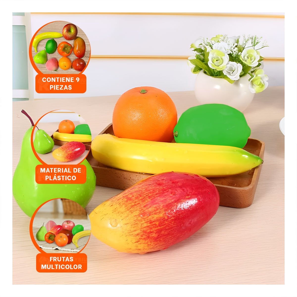 PACK12 SET DE JUEGO CON FRUTAS MULTICOLOR PAR A PEQUES - 2