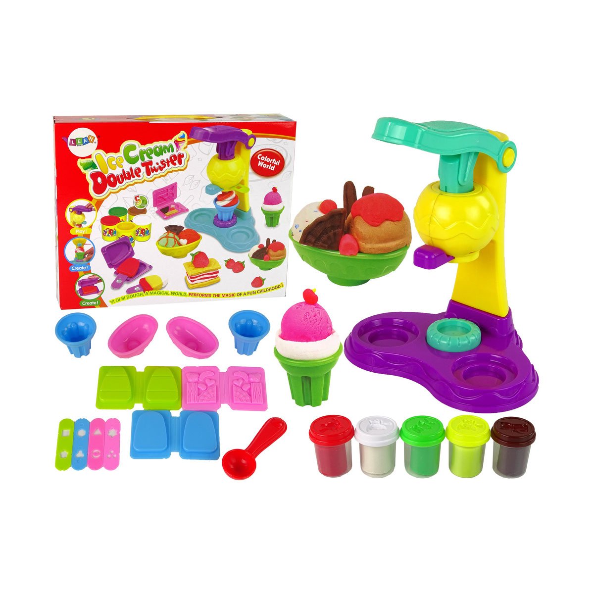 MAQUINA DE HELADO INFANTIL EN CAJA ROJA Y+LIGAS DE REGALO - 5
