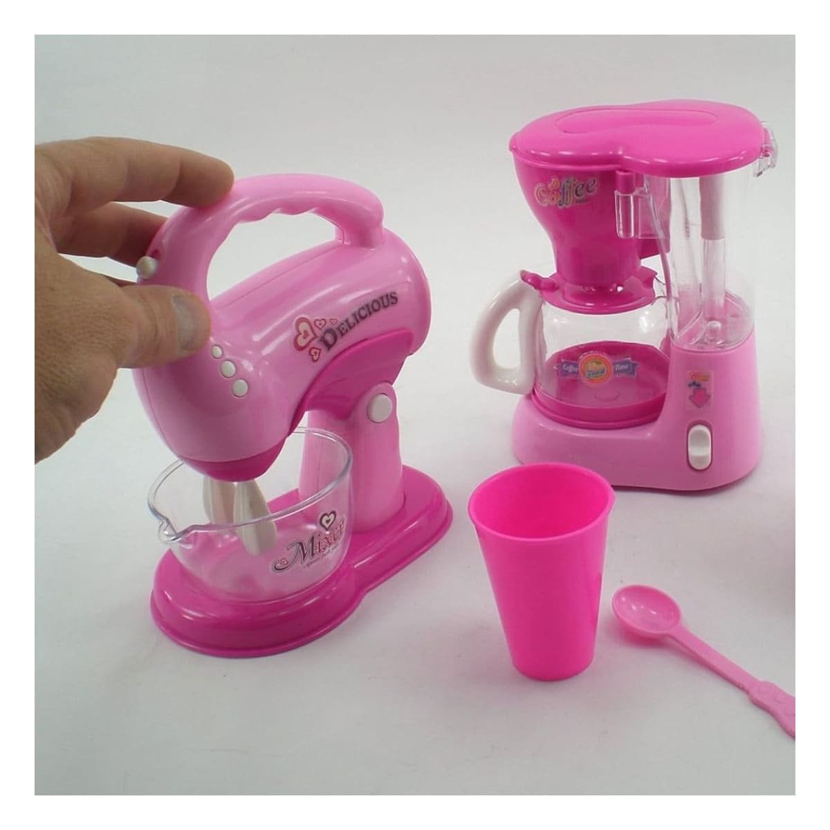 SET DE COCINA CON LICUADORA EN ROSA Y+REGALO STICKERS - 5