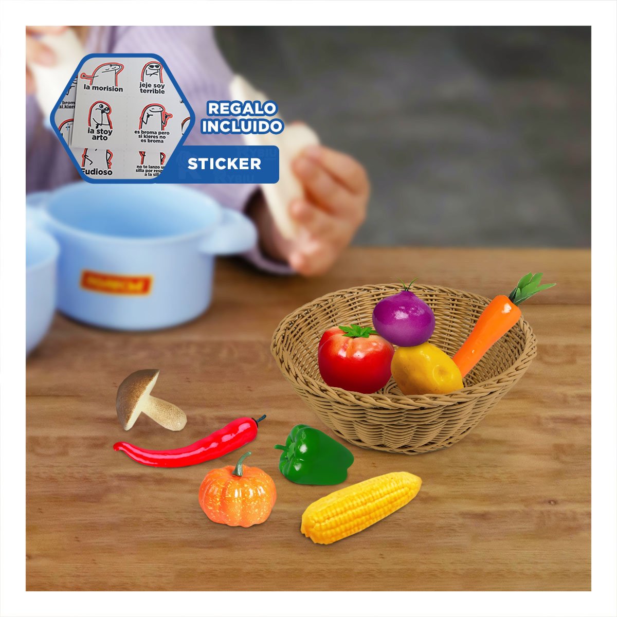PACK2 BOLSA DE VERDURAS INTERACTIVO Y+REGALO STICKERS - 5