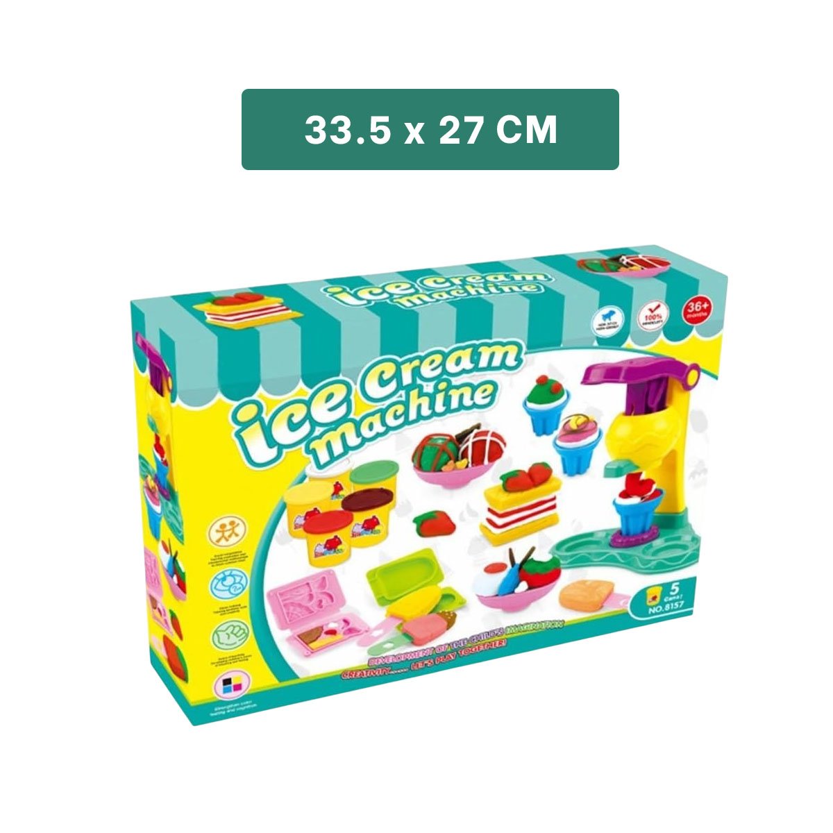 MAQUINA PLASTICO DE HELADO EN CAJA VERDE Y+REGALO STICKERS - 4