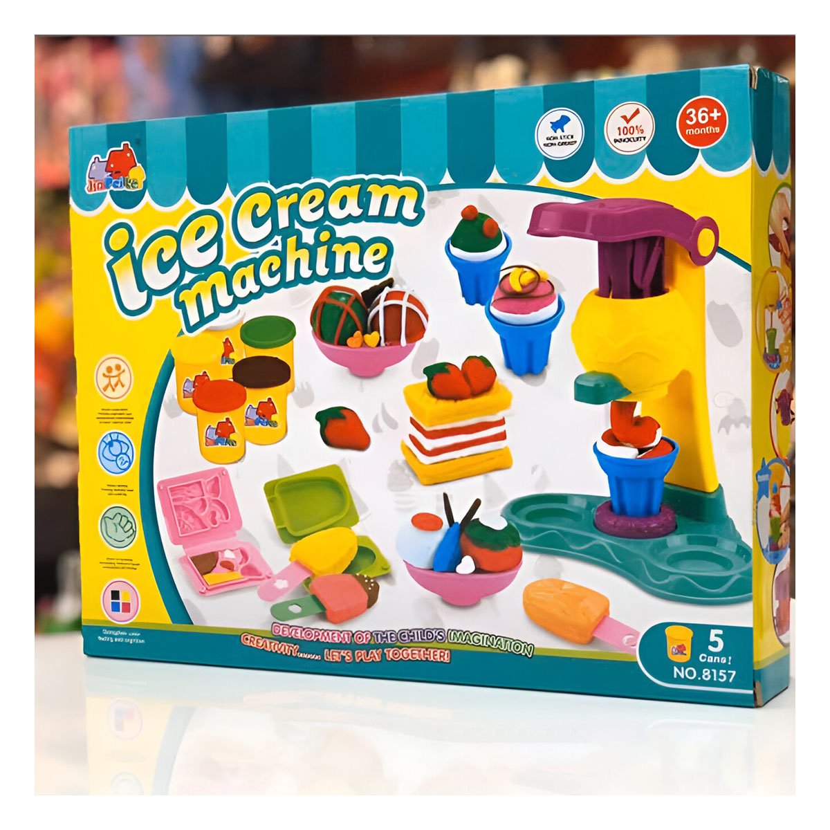 MAQUINA PLASTICO DE HELADO EN CAJA VERDE Y+REGALO STICKERS - 5