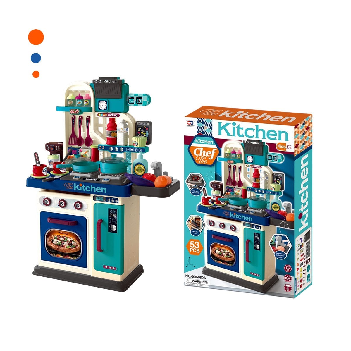 AREA DE COCINA DE JUGUETE CON ACCESORIOS PARA JUEGO IMAGINATIVO Y+LIGAS REGALO - 3