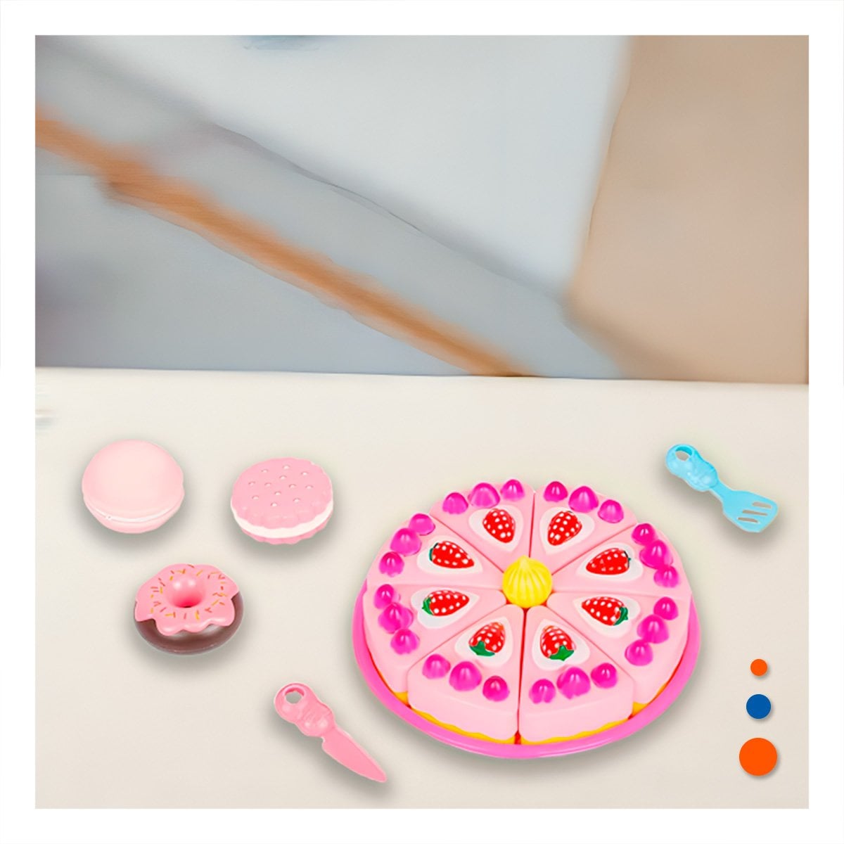 COLECCION DE REPOSTERIA CON PASTEL PARA CORTAR PARA JUEGO IMAGINATIVO YLIGAS REGALO - 1