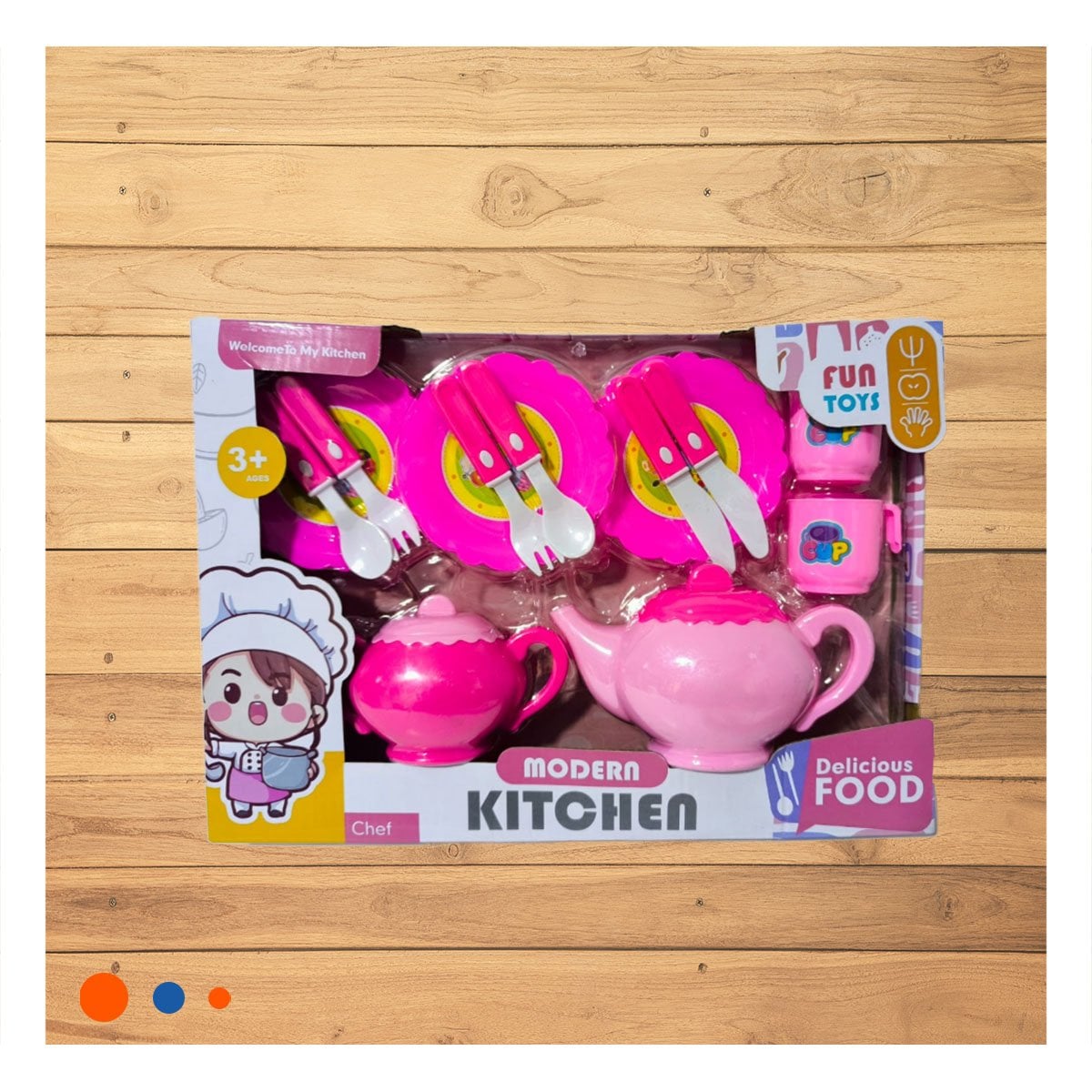PACK12 KIT DE UTENSILIOS DE TE CON TETERAS PLATOS Y CUBIERTOS PARA JUEGO Y+PAPEL REGALO - 5