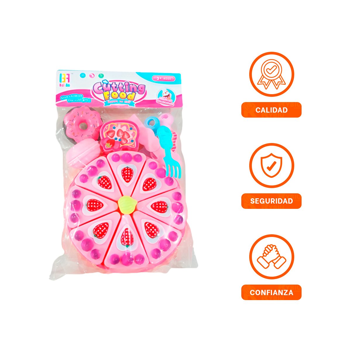 JUGUETE DE PASTEL CON ACCESORIOS DE COLOR ROSADO - 2