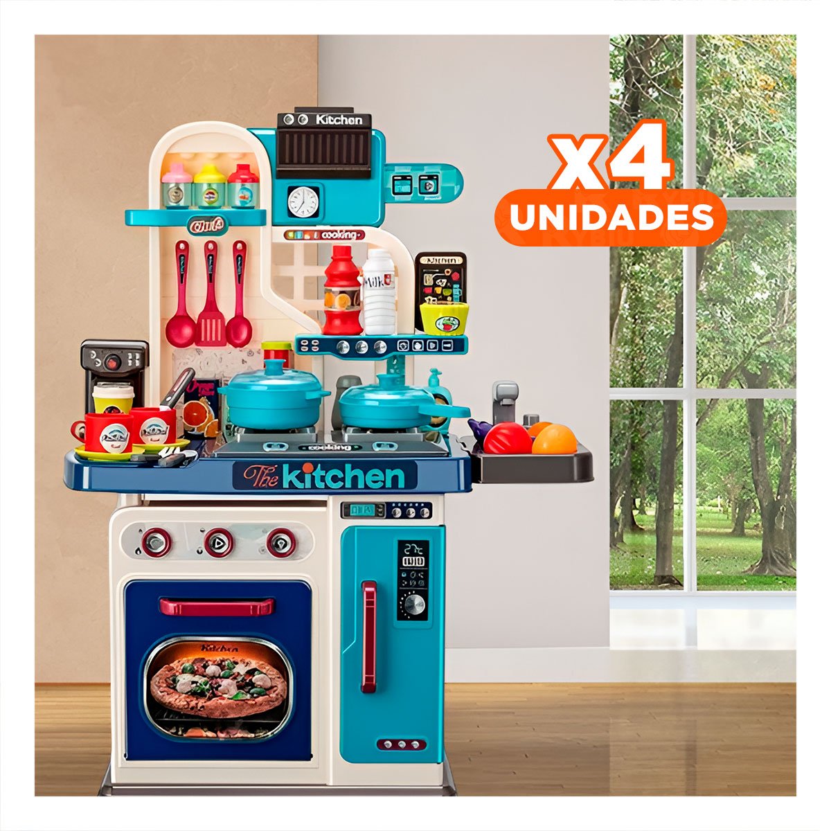 PACK4 ZONA RECREATIVA DE COCINA CON ACCESORIOS PARA JUEGO - 1