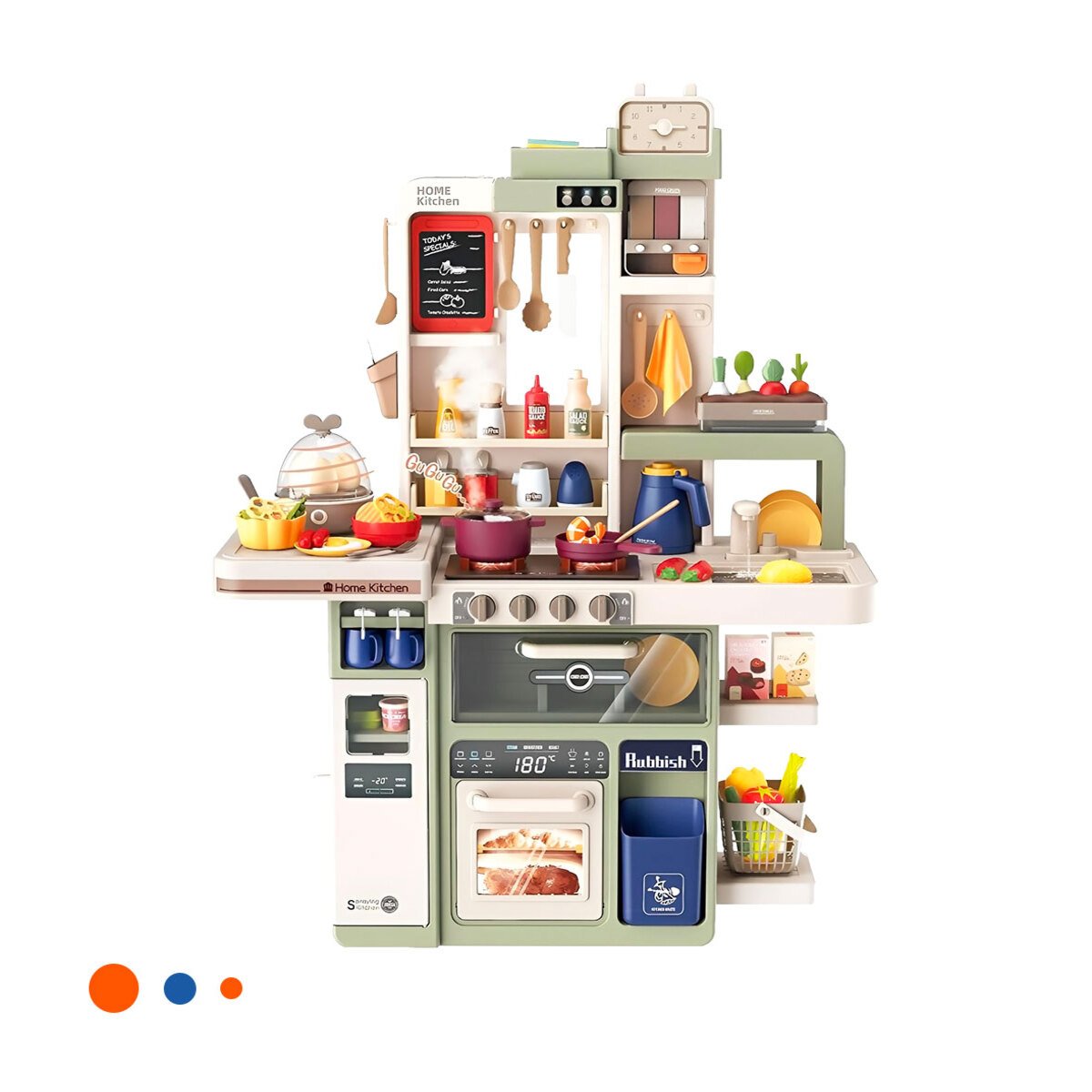 PACK2 JUEGO DE COCINA INFANTIL CON ACCESORIOS PARA ACTIVIDADES COTIDIANAS Y+REGALO STICKER - 2