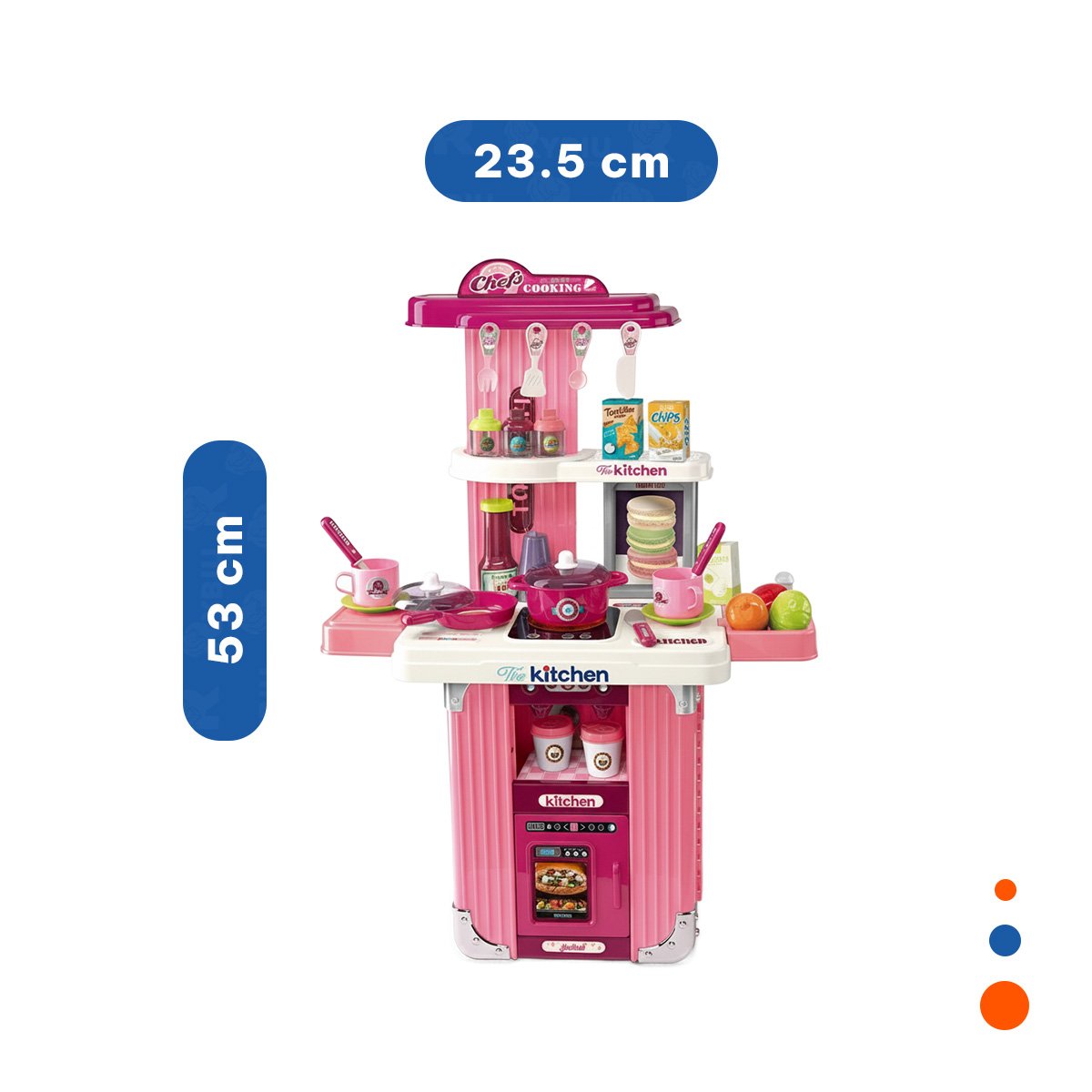 JUGUETE MALETA CHEF CON ACCESORIOS PARA NINAS EN ROSADO - 4