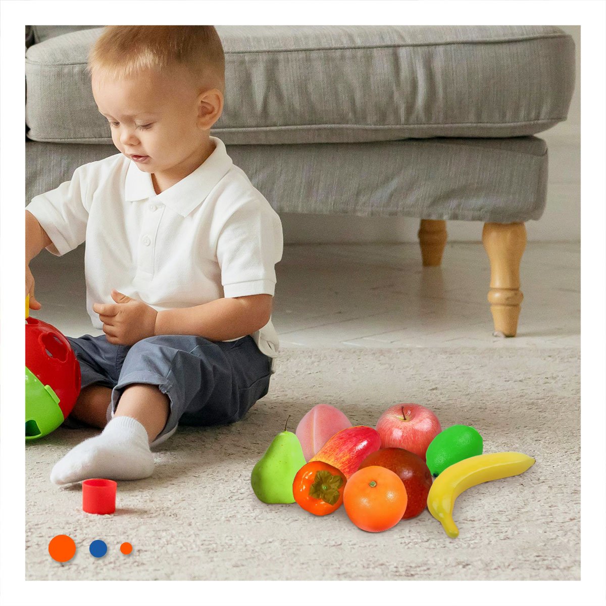 PACK2 JUGUETE DE FRUTAS PARA PEQUES CREATIVOS EN MULTICOLOR - 3