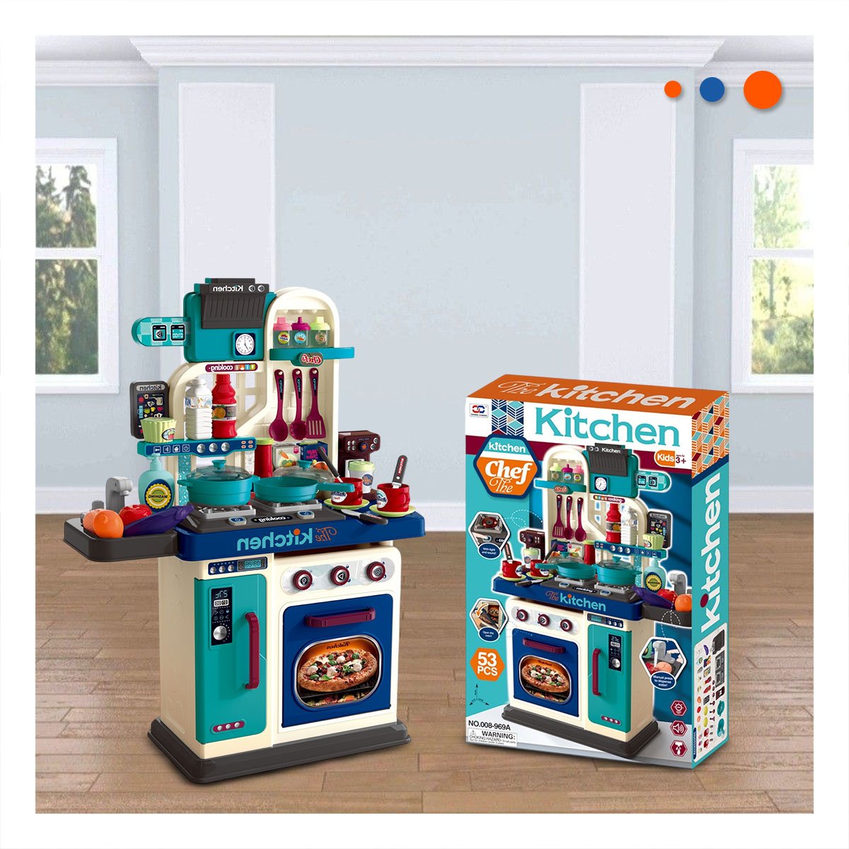 ESPACIO DE COCINA INFANTIL CON UTENSILIOS PARA JUEGO CREATIVO Y+REGALO STICKER - 2