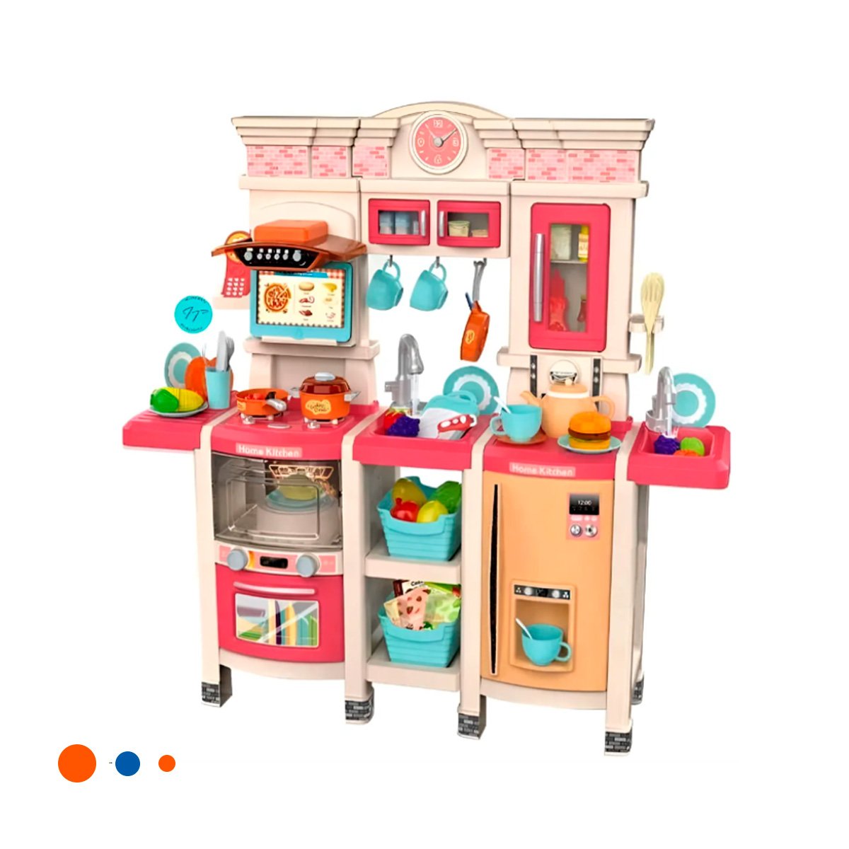 MODULO DE COCINA PARA JUEGO INFANTIL CON PIEZAS PARA DIVERSION EN HOGAR Y+PAPEL REGALO - 1