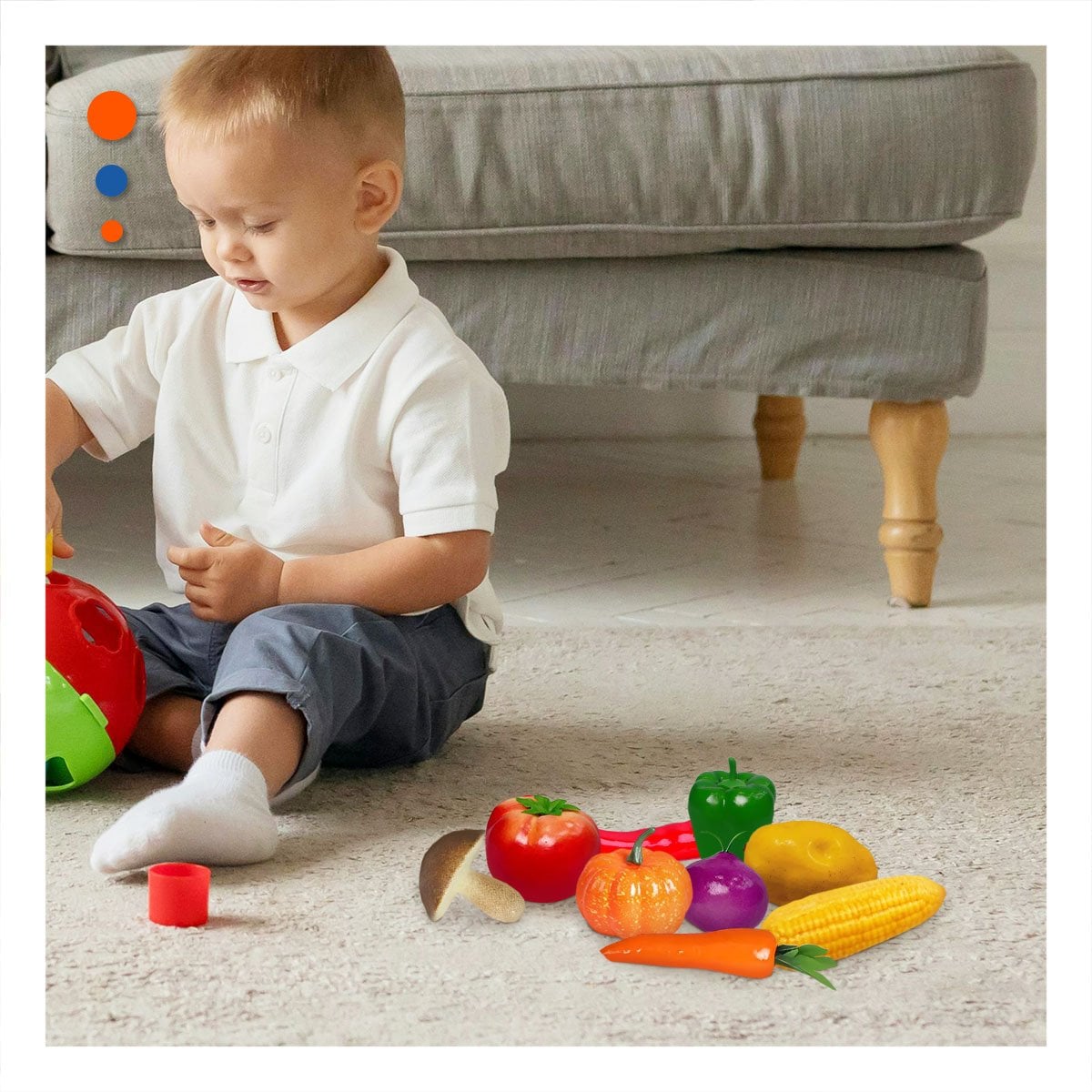 PACK6 BOLSA DE VERDURAS PARA JUEGO DE MERCADO Y COCINA YREGALO STICKER - 3