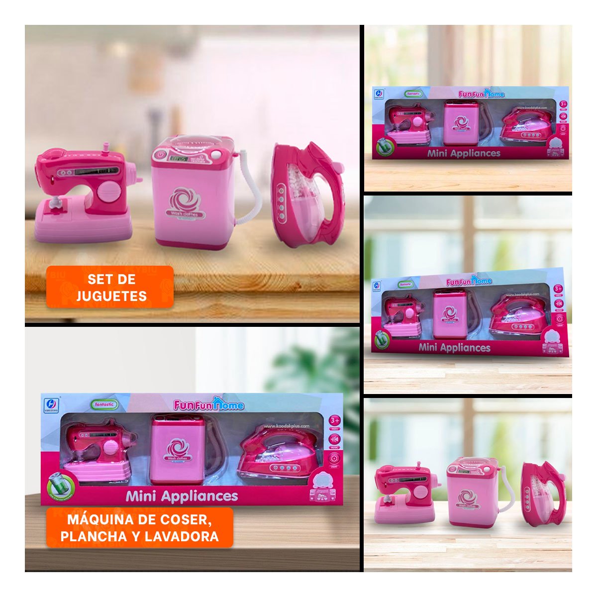 PACK6 SET INFANTIL PARA EL HOGAR LAVADORA Y+PAPEL DE REGALO - 5