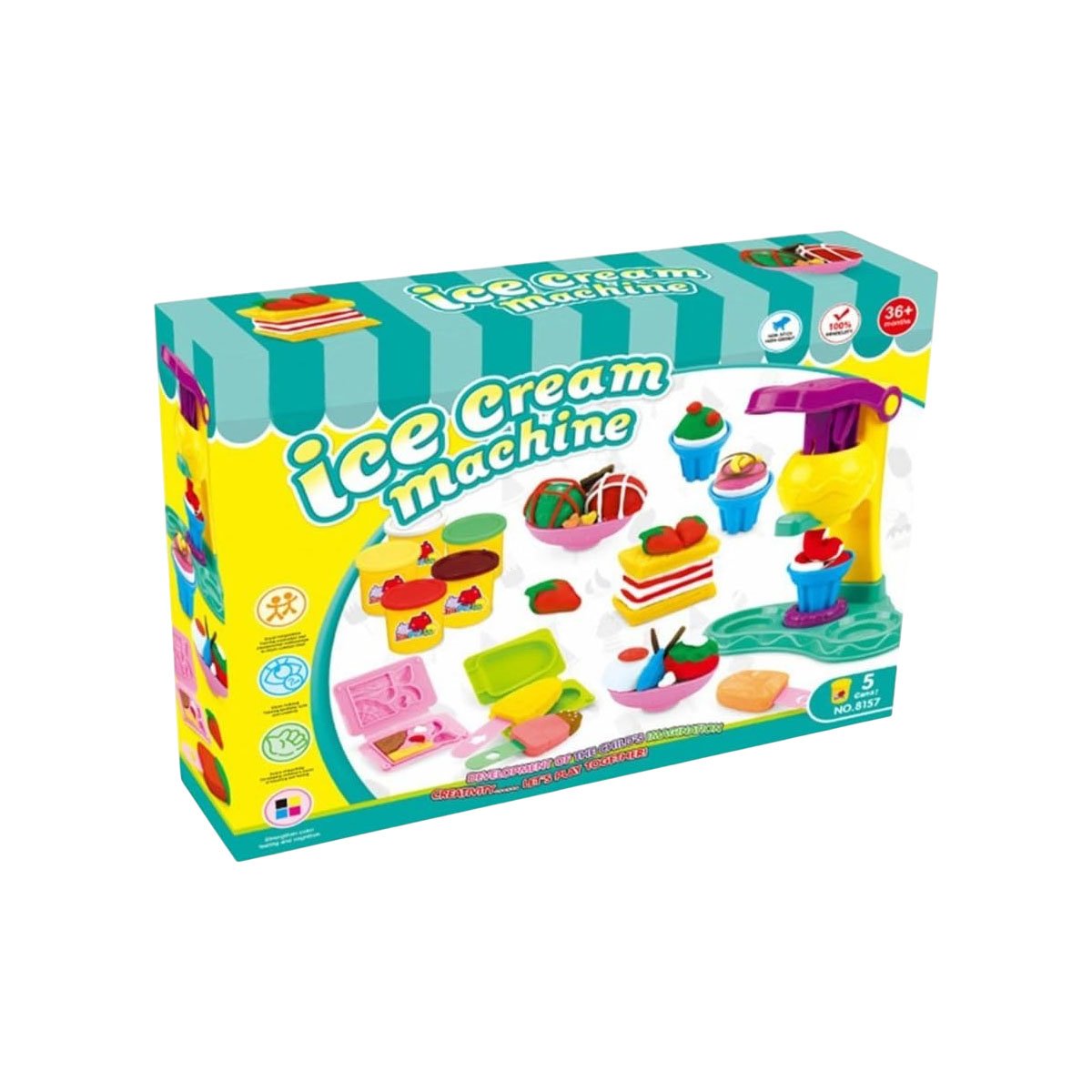 PACK6 JUGUETE PARA HELADERIA EN CAJA VERDE Y+REGALO STICKERS - 3