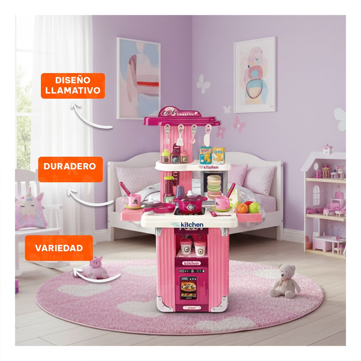 PACK6 RUTINA DE COCINA CHEF CON ACCESORIOS EN MALETA PARA CASA YPAPEL REGALO - 2