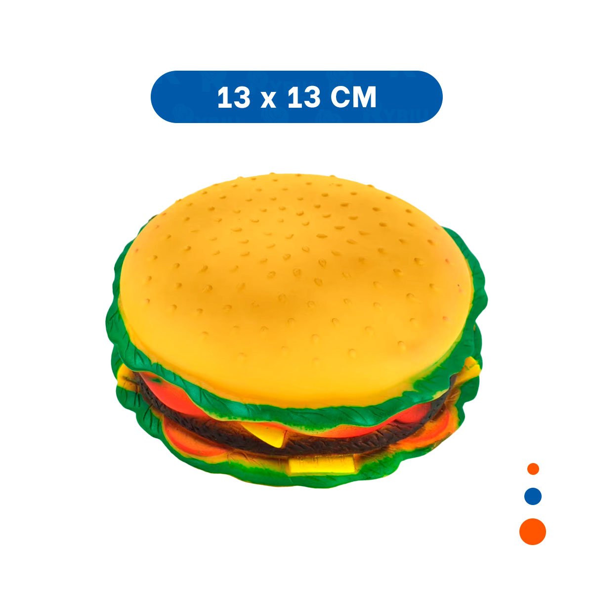 JUGUETE HAMBURGUESA INTERACTIVO DE GOMA Y+PAPEL DE REGALO - 4