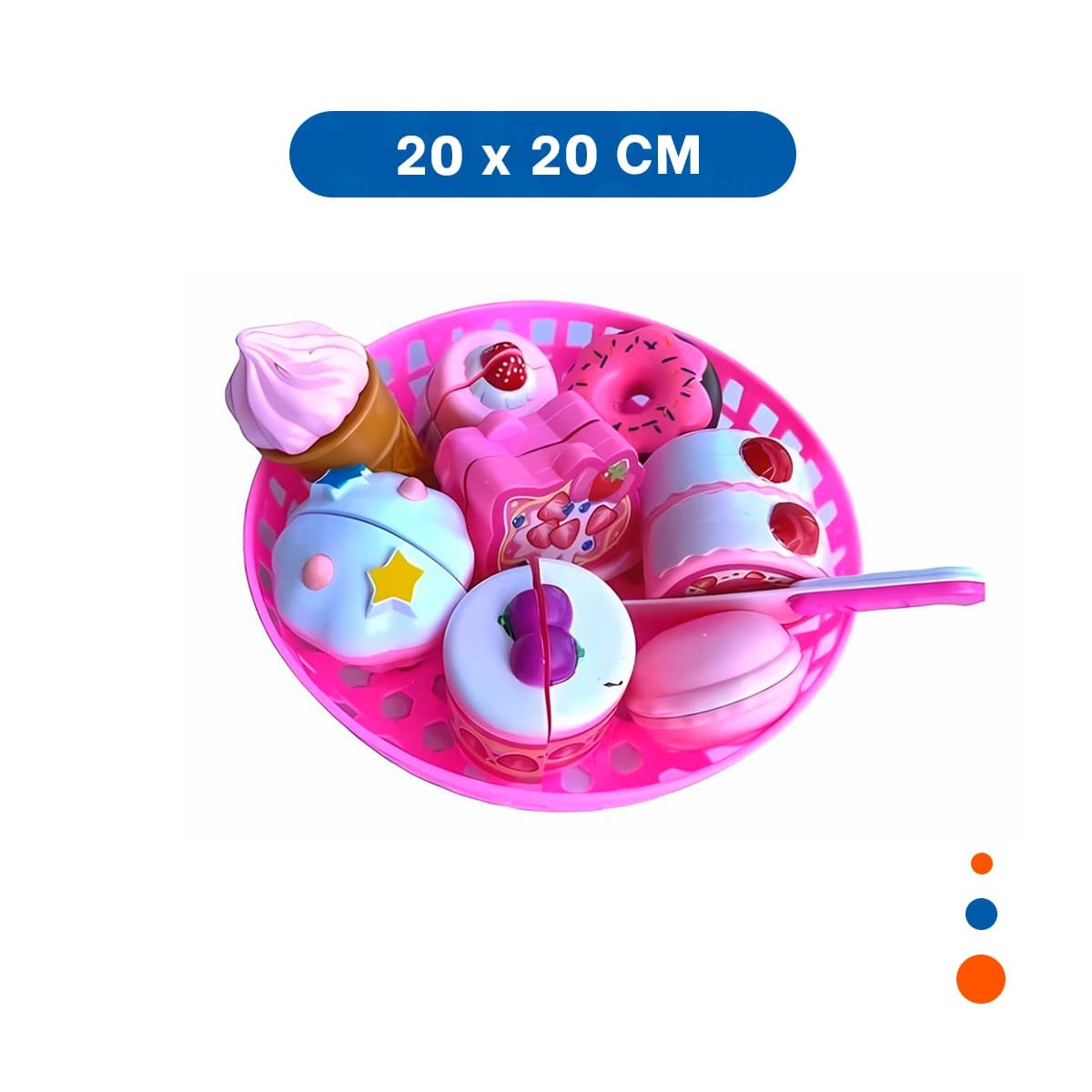 PACK4 KIT INFANTIL DE POSTRES PARA CORTAR CON PIEZAS DE COCINA PARA JUEGO DIARIO Y+PAPEL REGALO - 4