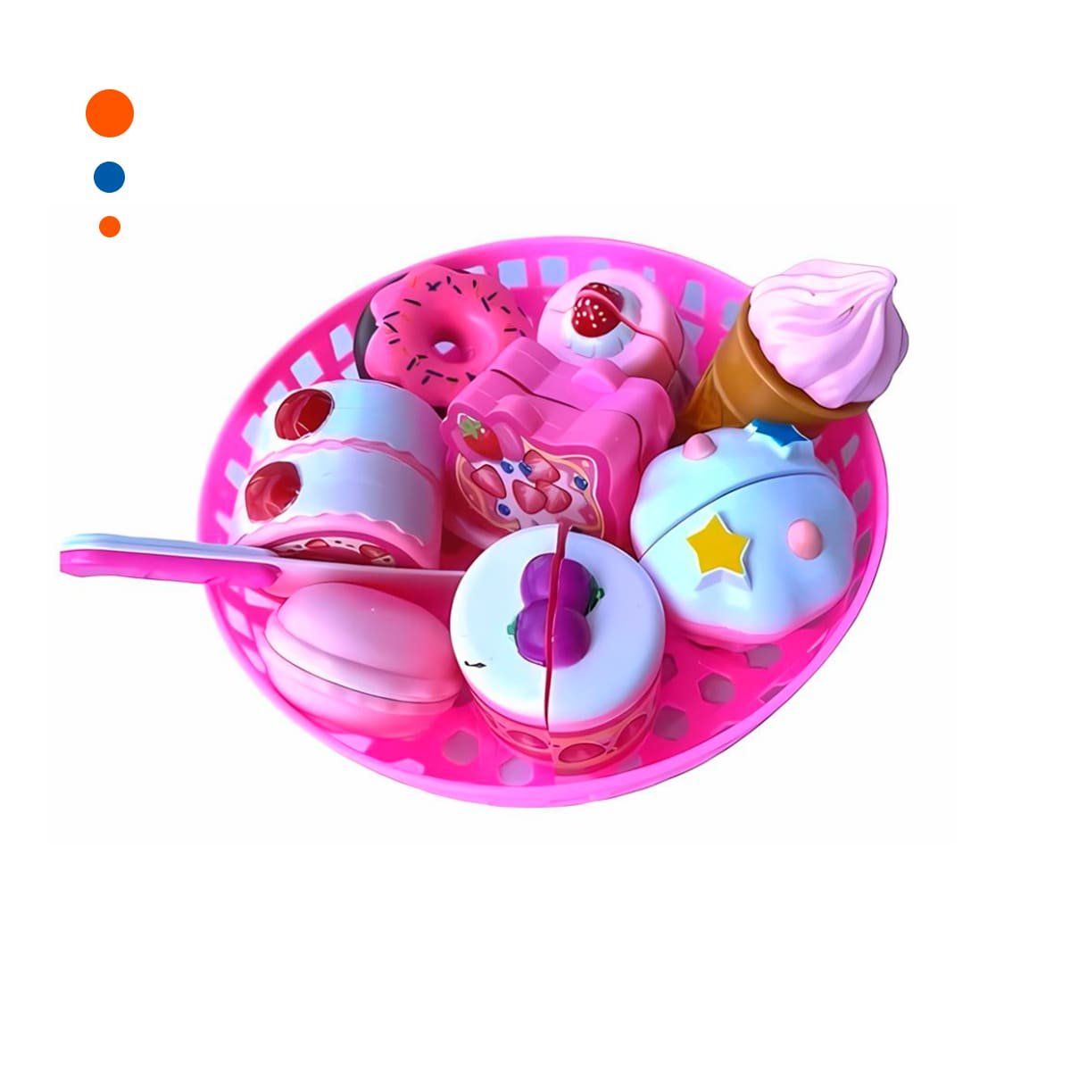 PACK12 COLECCION INTERACTIVA DE POSTRES PARA CORTAR CON ACCESORIOS DE JUEGO Y+REGALO STICKER - 2