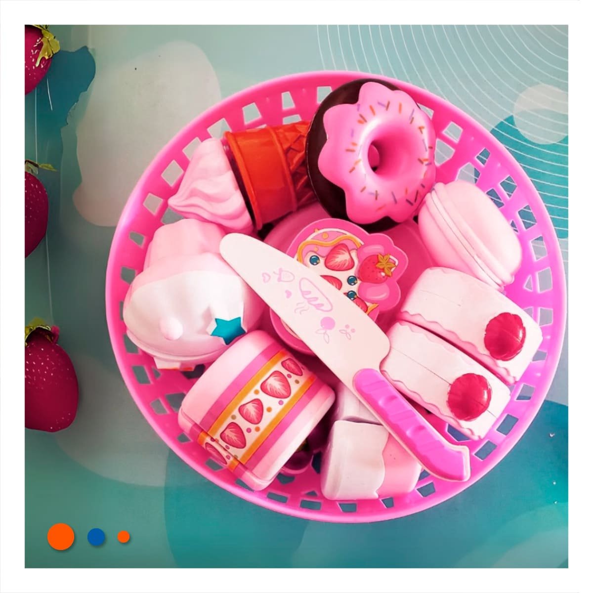 PACK12 COLECCION INTERACTIVA DE POSTRES PARA CORTAR CON ACCESORIOS DE JUEGO Y+REGALO STICKER - 3