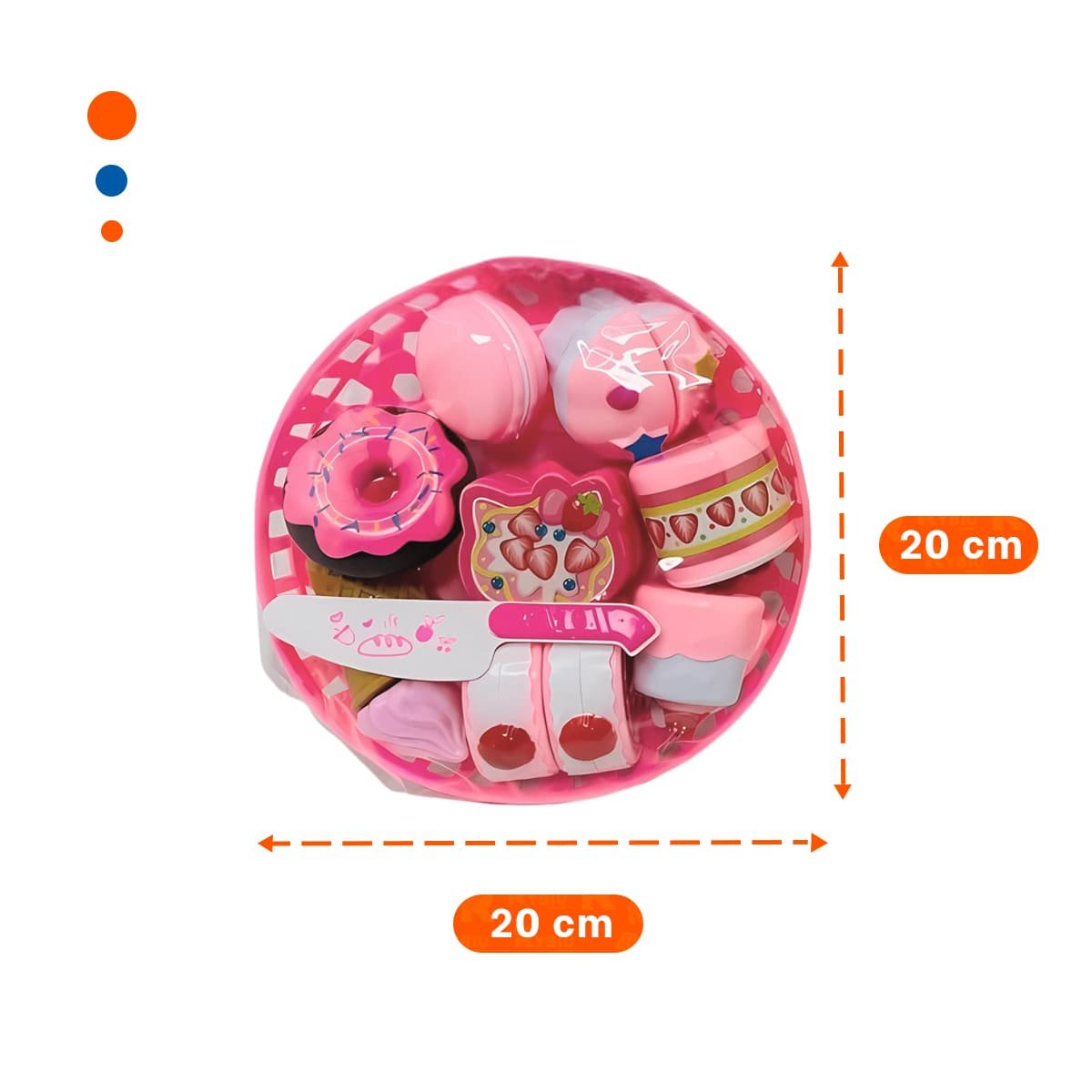 PACK12 COLECCION INTERACTIVA DE POSTRES PARA CORTAR CON ACCESORIOS DE JUEGO Y+REGALO STICKER - 4