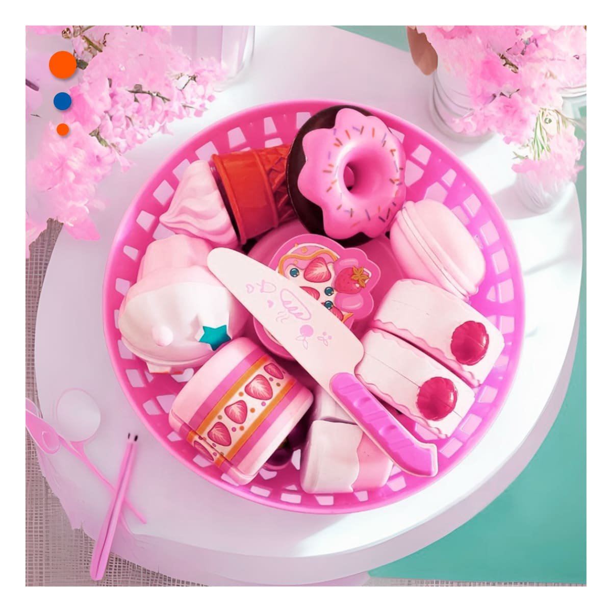 PACK12 COLECCION INTERACTIVA DE POSTRES PARA CORTAR CON ACCESORIOS DE JUEGO Y+REGALO STICKER - 5