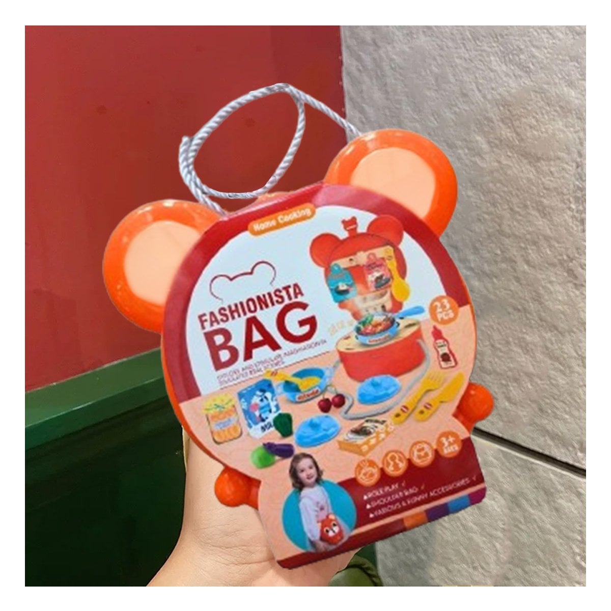 PACK4 LONCHERA CREATIVA OREJITAS COCINA CASERA 23 PZS NARANJA CON SET YREGALO STICKER - 3