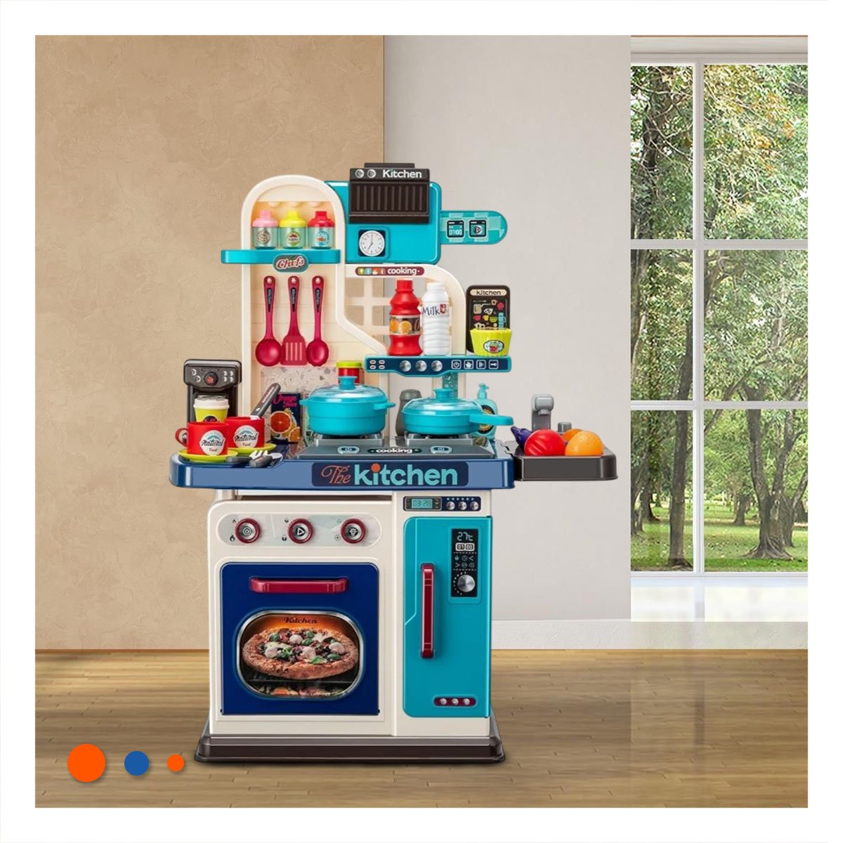 PACK2 MESA LUDICA DE COCINA CON PIEZAS PARA APRENDIZAJE ACTIVO Y+REGALO STICKER - 3