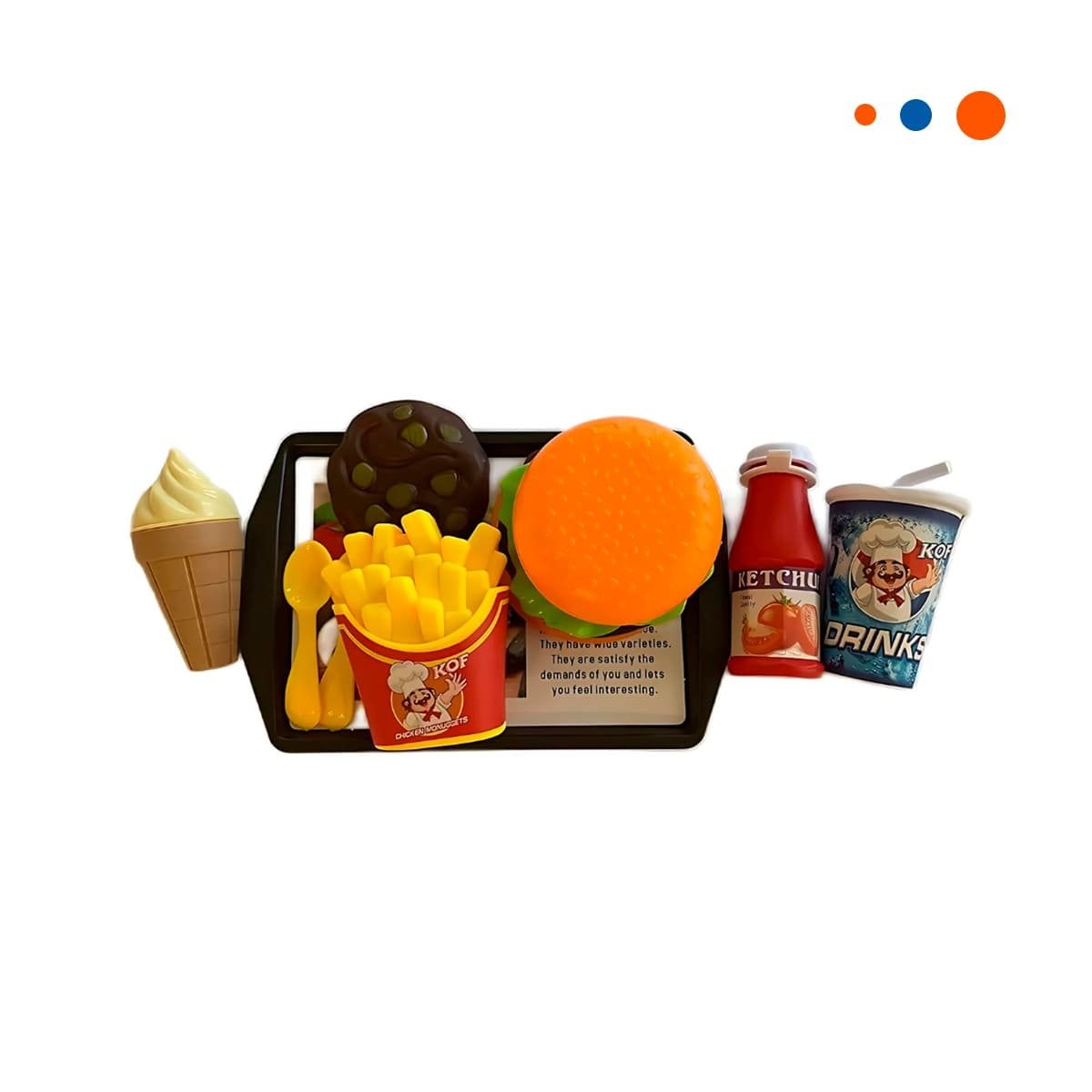 PACK4 JUEGO DE GASTRONOMIA RAPIDA CON PIEZAS DE COCINA PARA HOGAR Y+PAPEL REGALO - 3