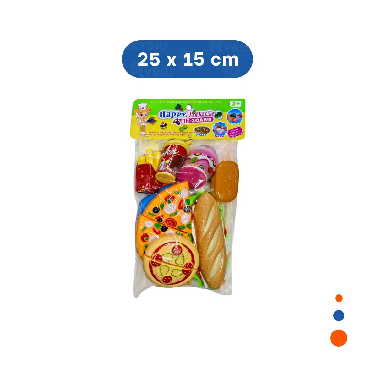KIT DIDACTICO DE PIZZA COMIDA RAPIDA PARA CORTAR PARA JUEGO CREATIVO EN CASA Y+LIGAS REGALO - 4