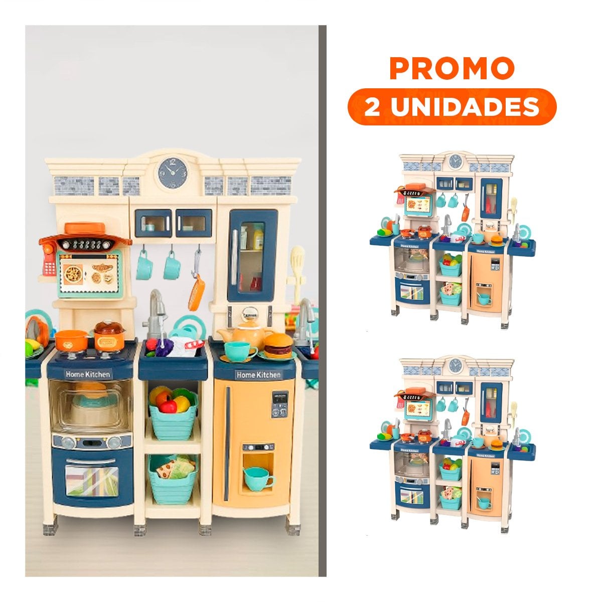PACK2 AREA LUDICA DE COCINA INFANTIL CON ACCESORIOS PARA DIVERSION - 1