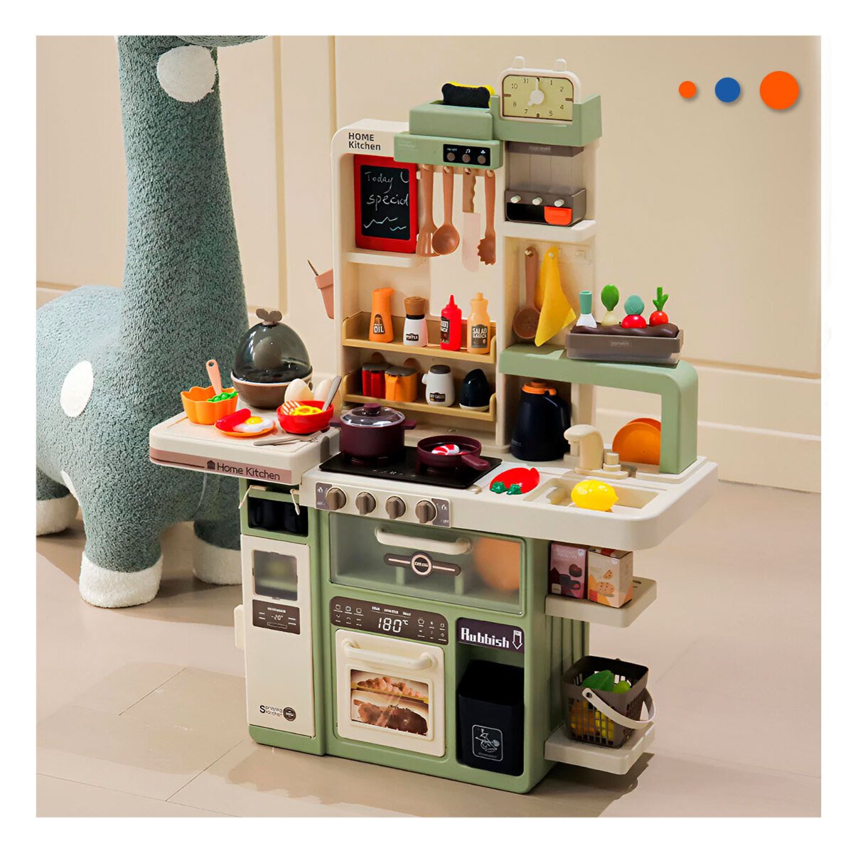 AREA DE COCINA INFANTIL CON ACCESORIOS PARA JUEGO IMAGINATIVO EN CASA Y+LIGAS REGALO - 1