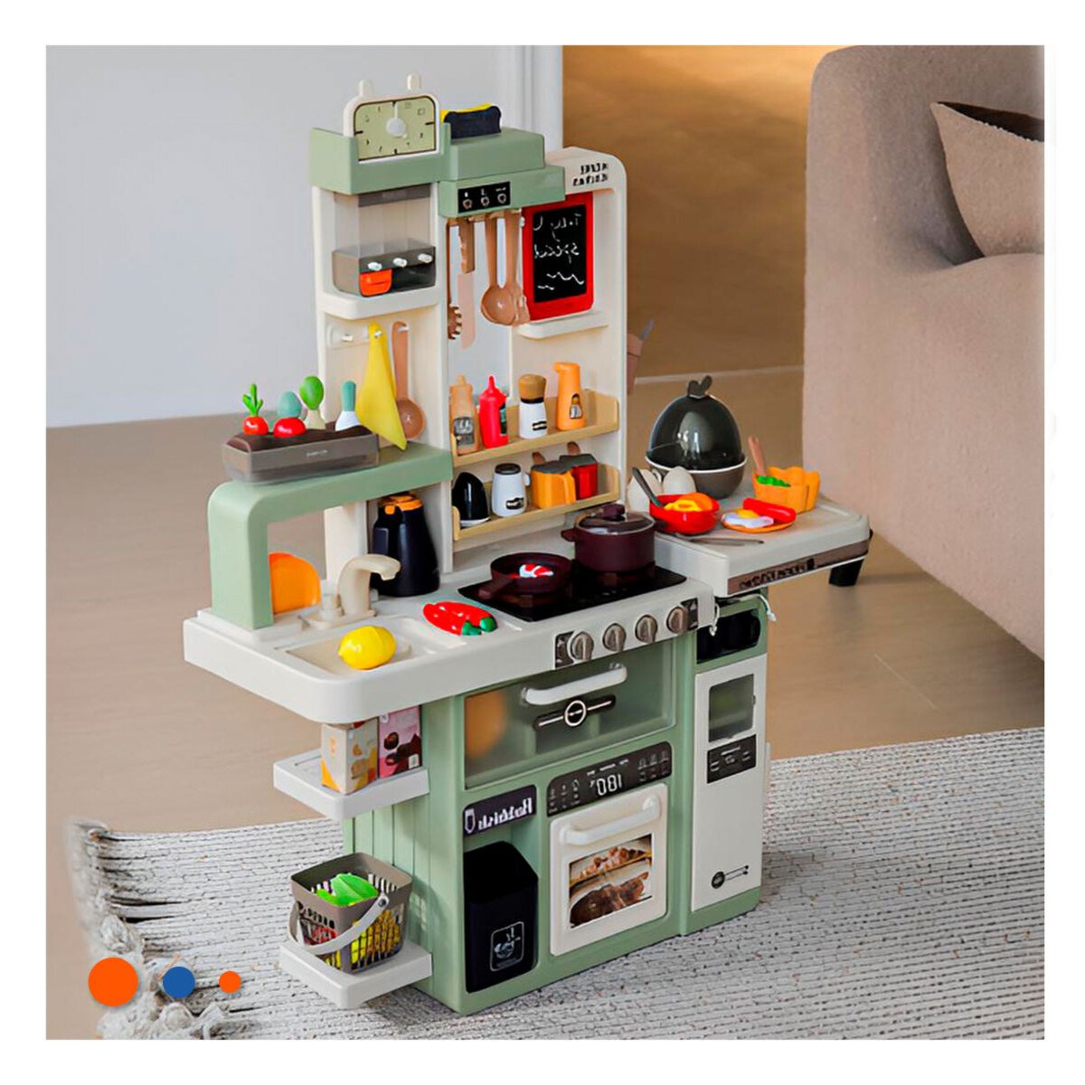 AREA DE COCINA INFANTIL CON ACCESORIOS PARA JUEGO IMAGINATIVO EN CASA Y+LIGAS REGALO - 2
