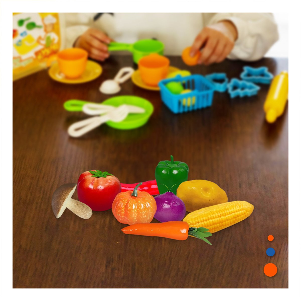 PACK6 JUEGO DE VERDURAS PARA ESTIMULAR LA IMAGINACION YPAPEL REGALO - 5