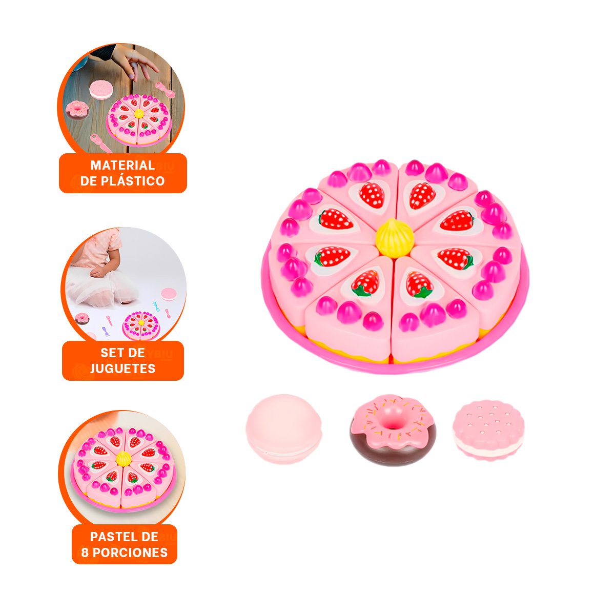 JUGUETE INTERACTIVO PARA CORTAR PASTEL Y+PAPEL DE REGALO - 2