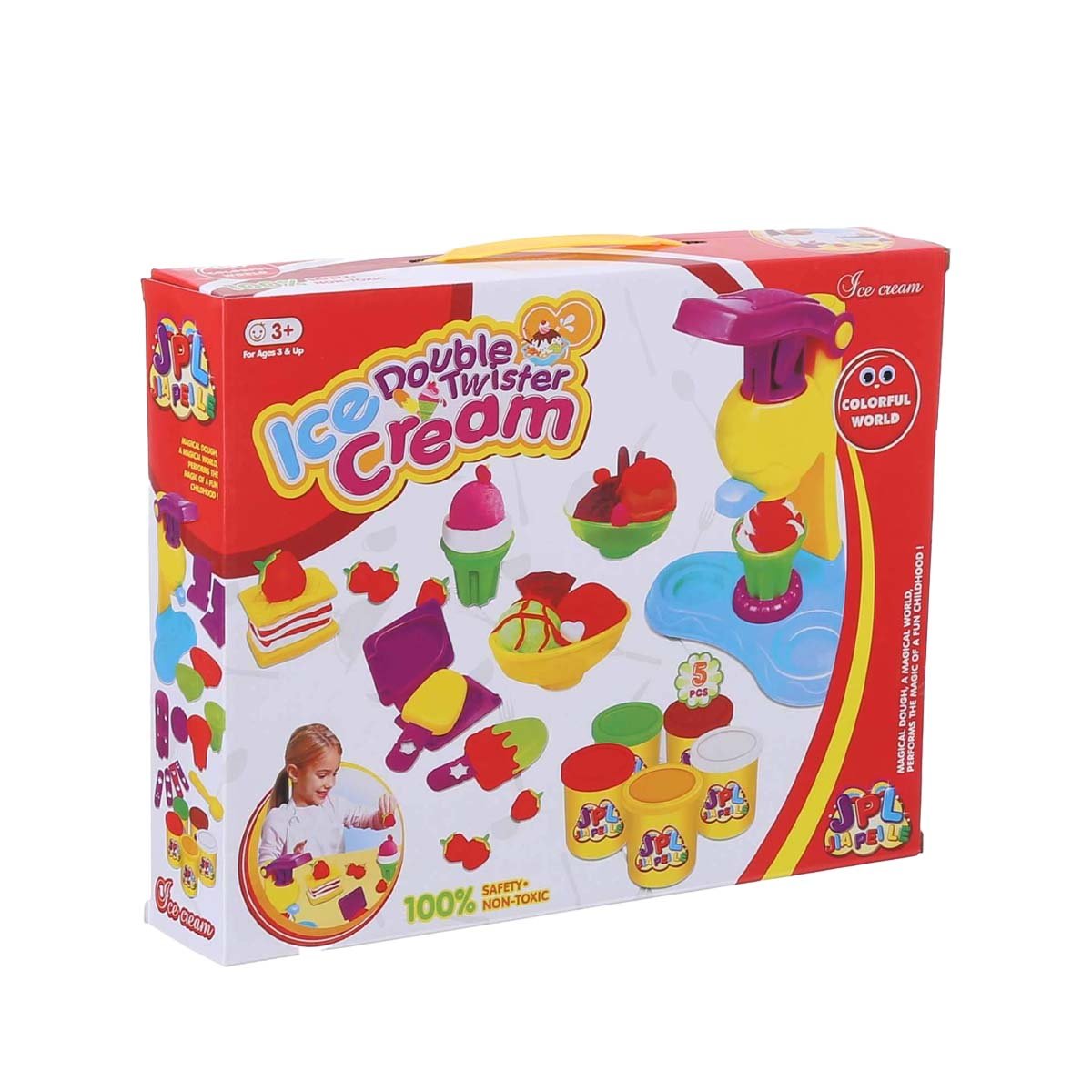 MAQUINA HELADO Y PLASTILINA EN CAJA ROJA Y+PAPEL DE REGALO - 5