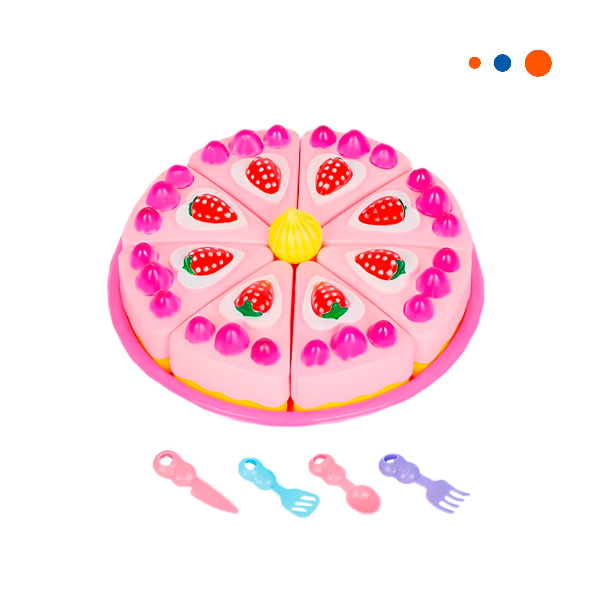 PACK4 SET DE TORTA CON PIEZAS PARA UNIR EN COLOR ROSA - 3