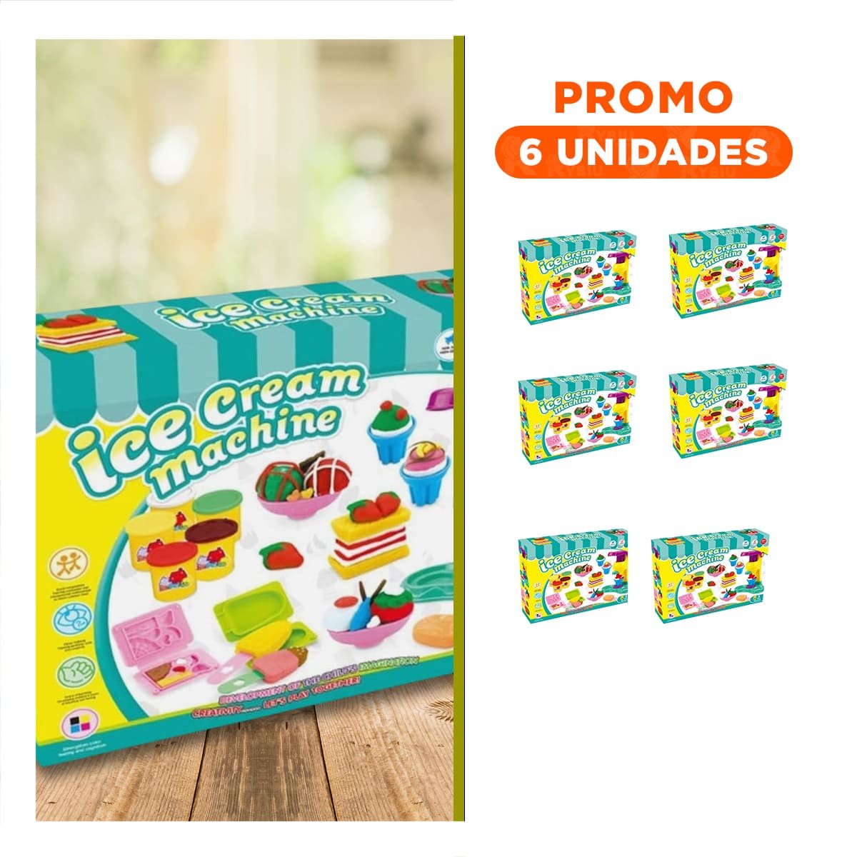 PACK6 SET CON UTENSILIOS PARA HELADOS CAJA VERDE - 1