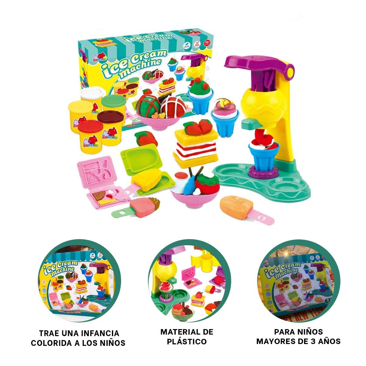 PACK6 SET CON UTENSILIOS PARA HELADOS CAJA VERDE - 2