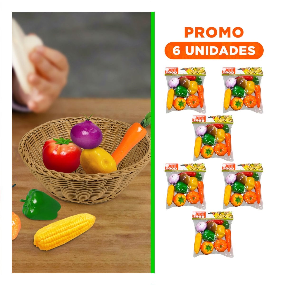PACK6 PACK DE VERDURAS PARA ACTIVIDADES DE JUEGO Y APRENDIZAJE - 1