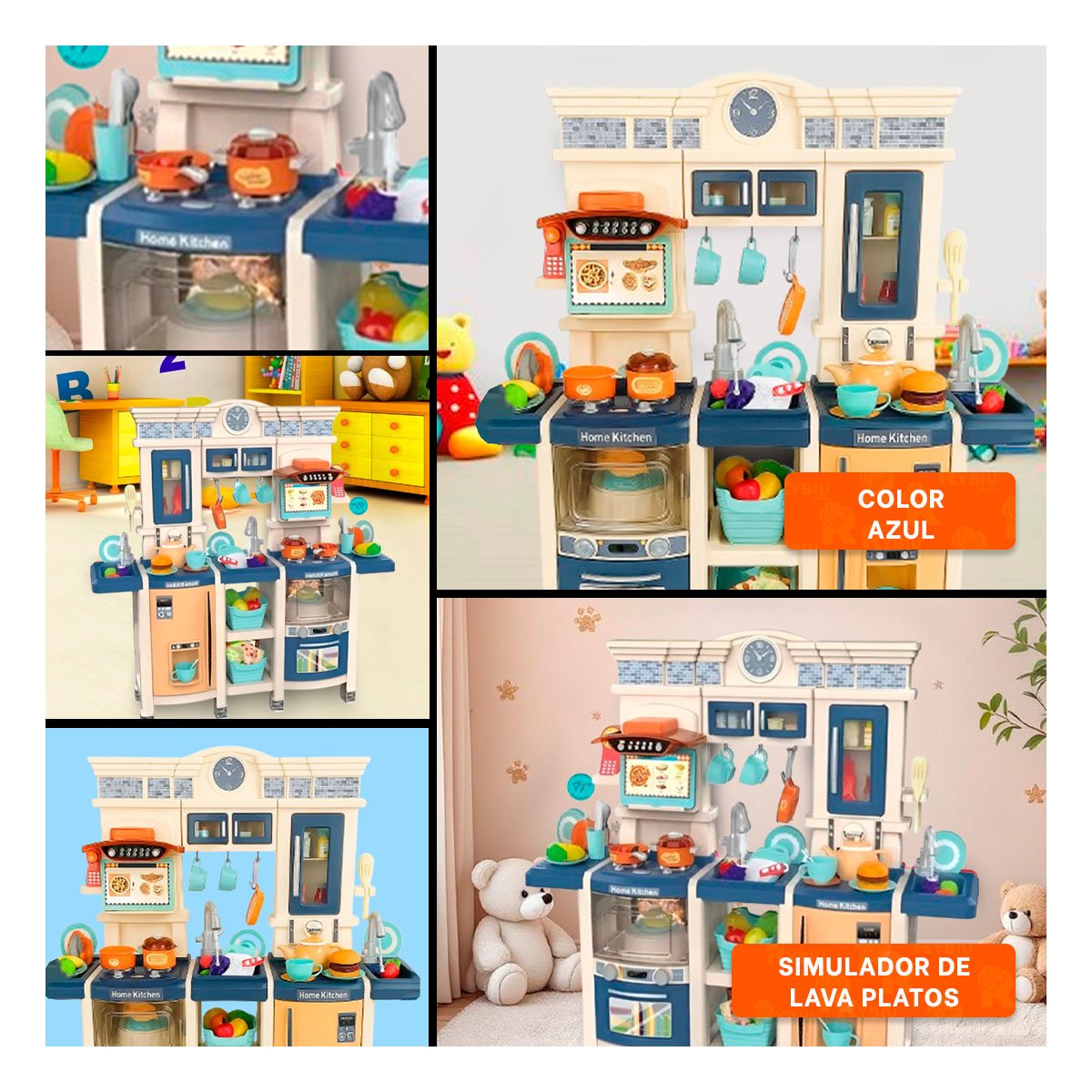 ZONA DE COCINA INFANTIL CON ACCESORIOS PARA JUEGO DIARIO Y+LIGAS REGALO - 5