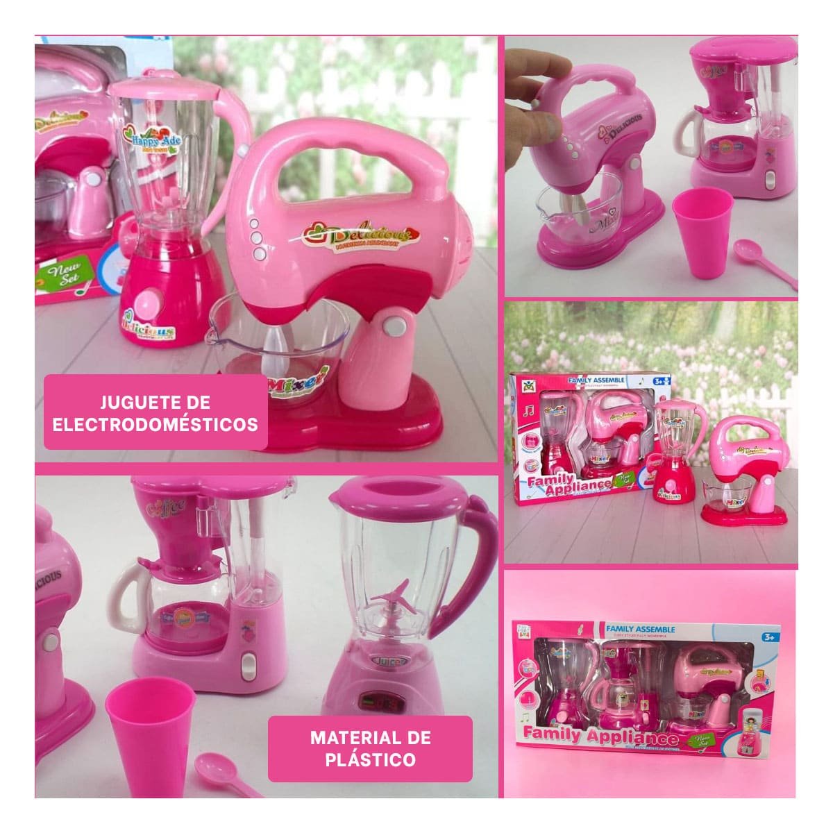 SET DE COCINA INFANTIL EN COLOR ROSADO - 1