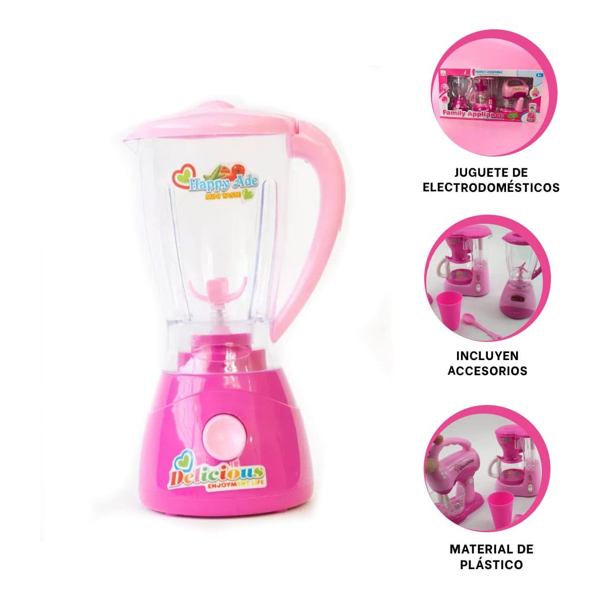 SET DE COCINA INFANTIL EN COLOR ROSADO - 2