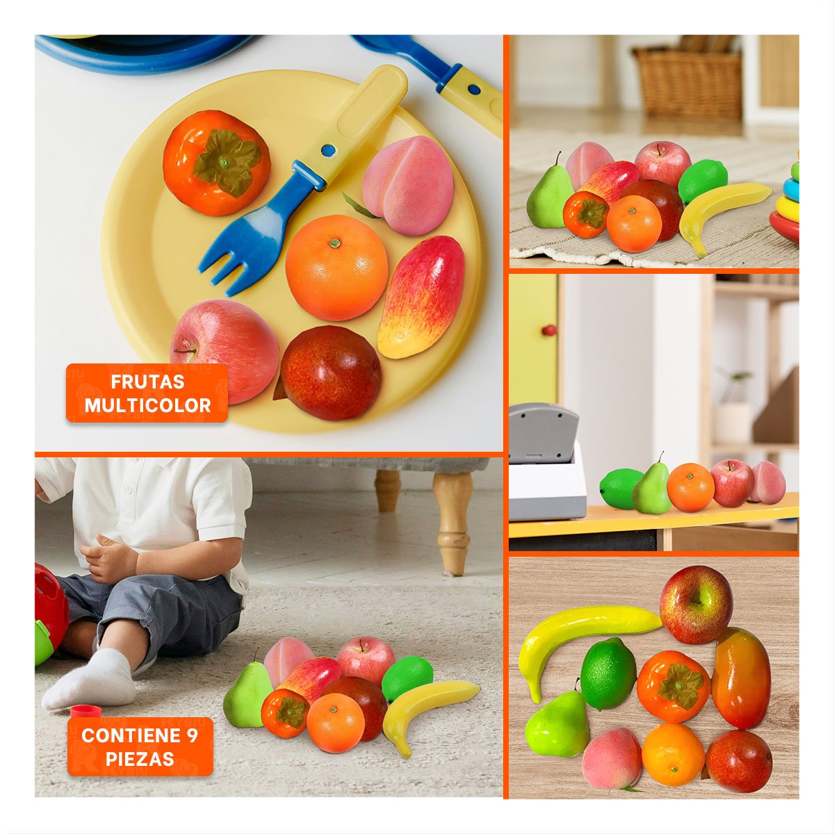 JUGUETE FRUTAS PARA APRENDIZAJE MULTICOLOR Y+PAPEL DE REGALO - 5