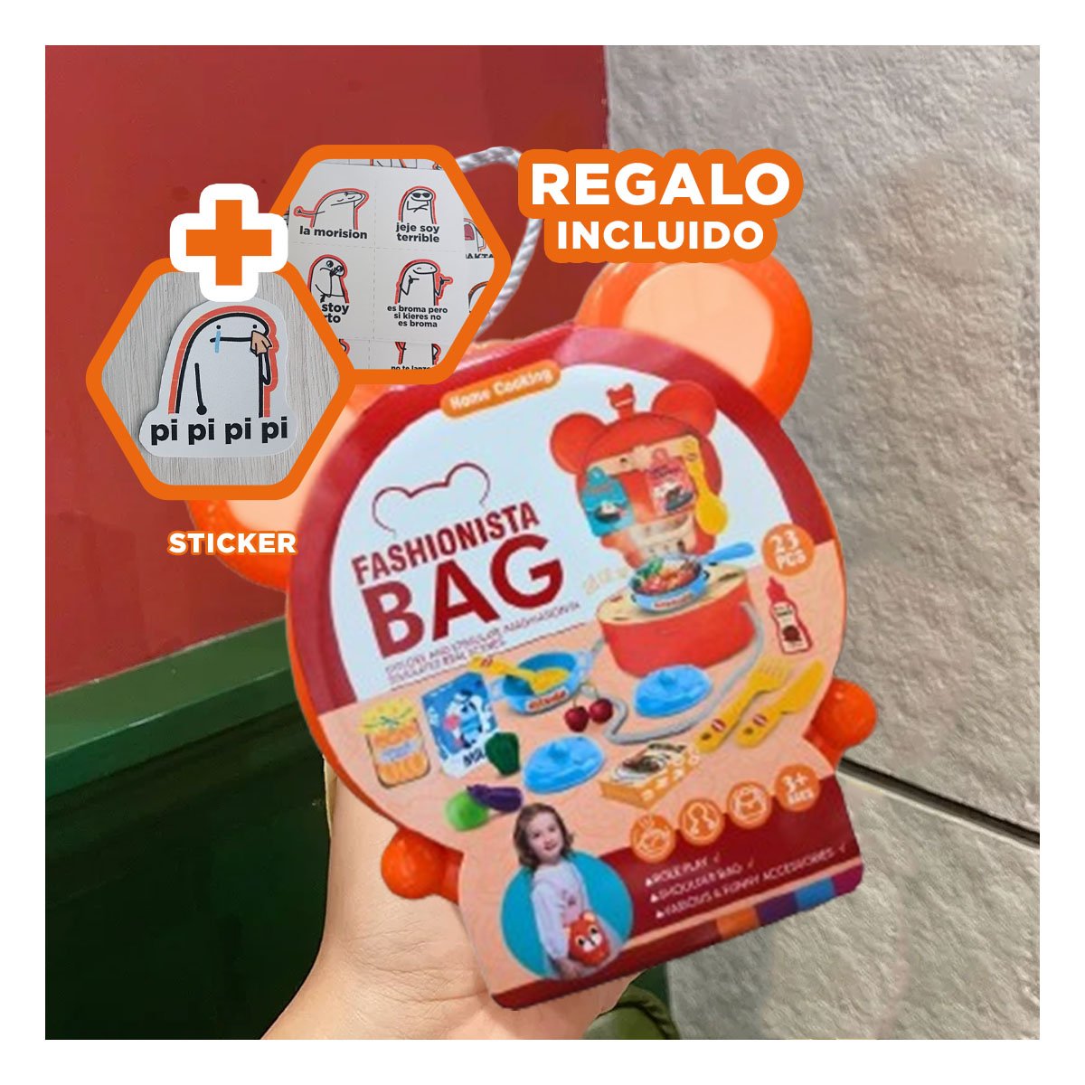 PACK12 MINI MALETA KID Y JUEGO DE COCINA Y+REGALO STICKERS - 2